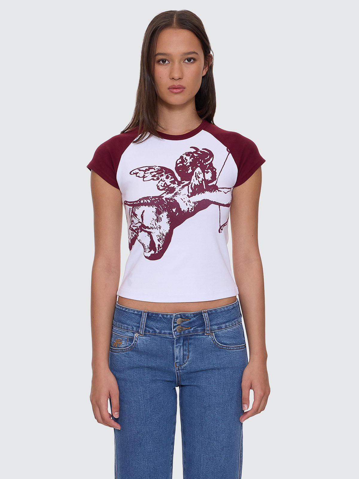 Cherub Y2K Raglan Tee - White