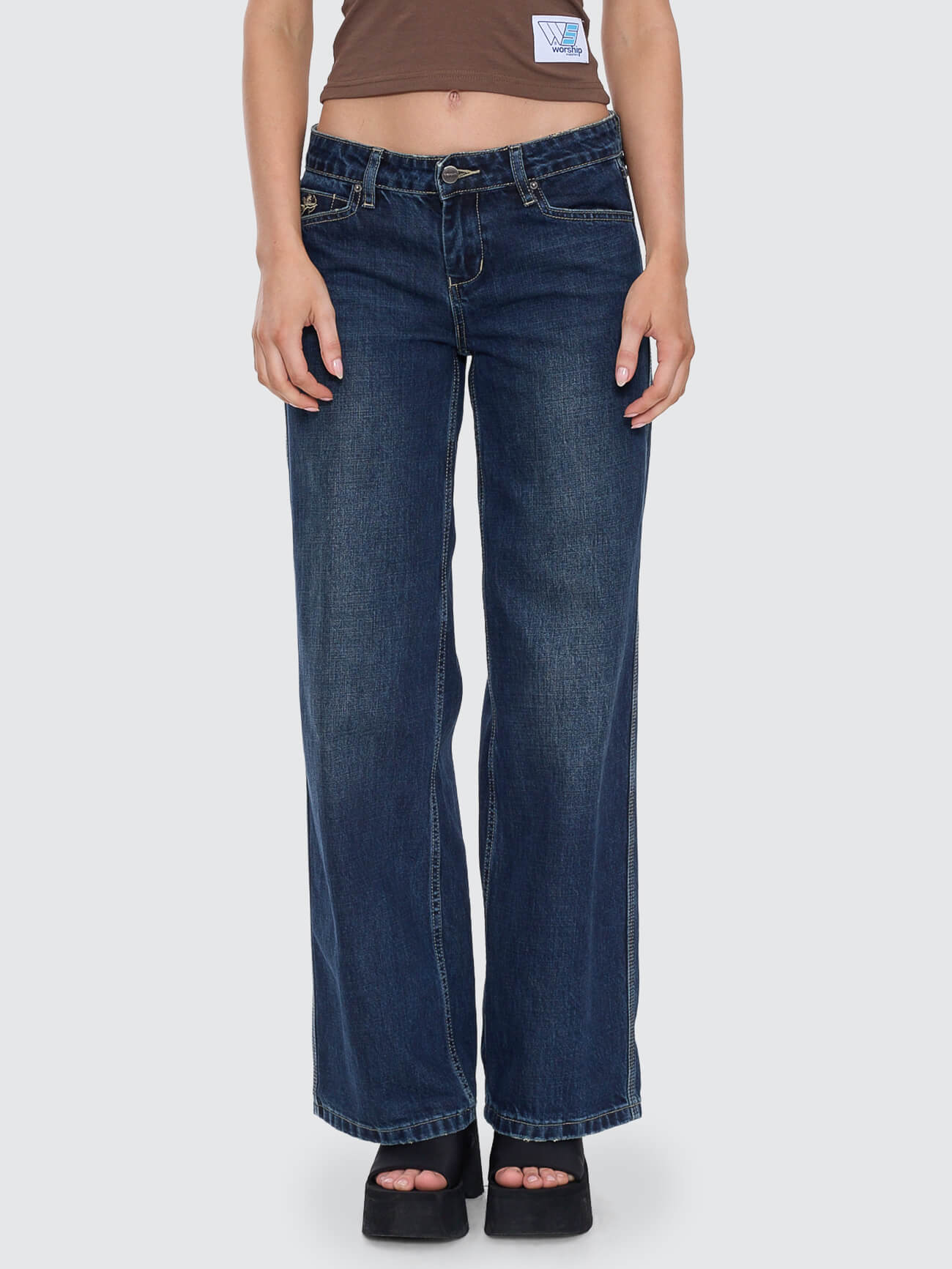 Rebellion Baggy Low Rider Jean - Dirty Midnight Blue