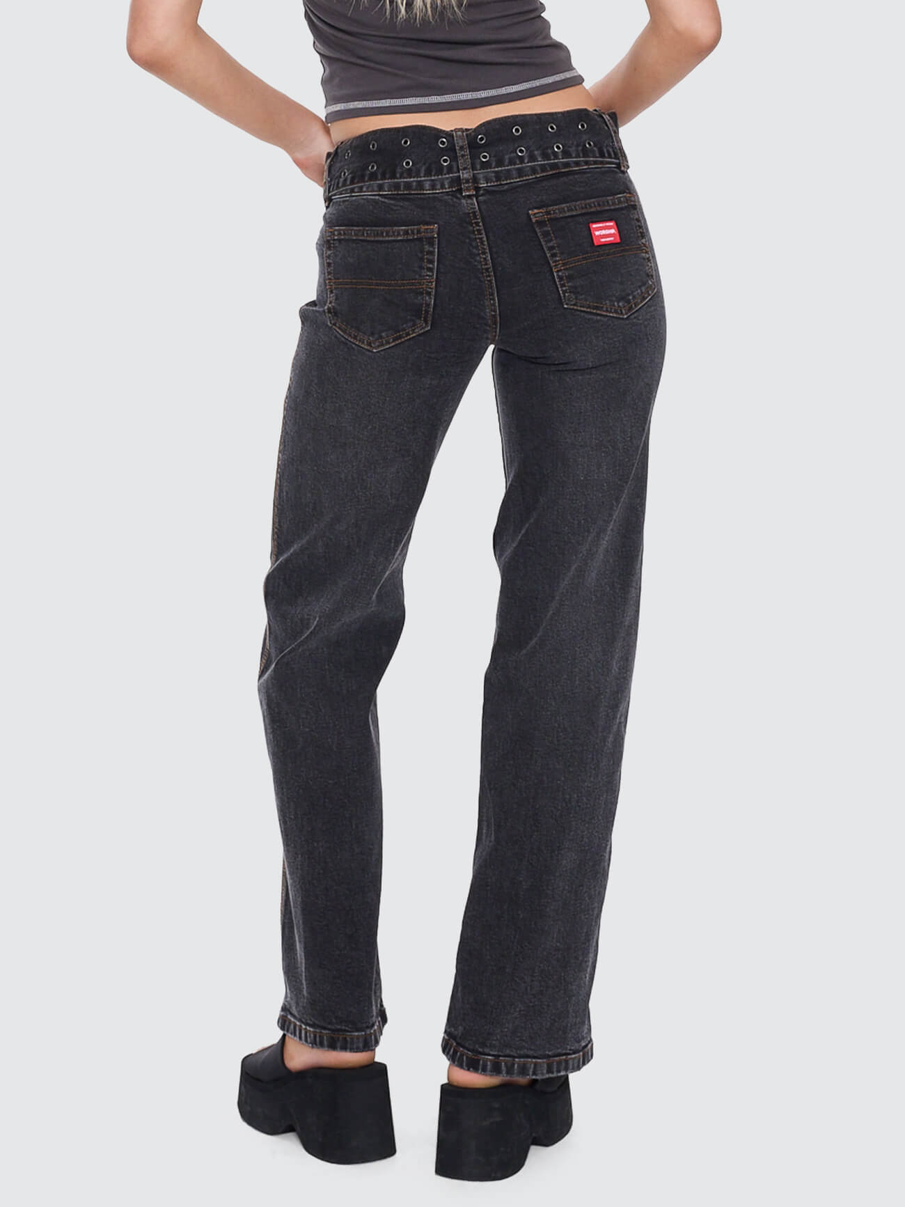 Misbehave Low Rider Jean - Black Rinse