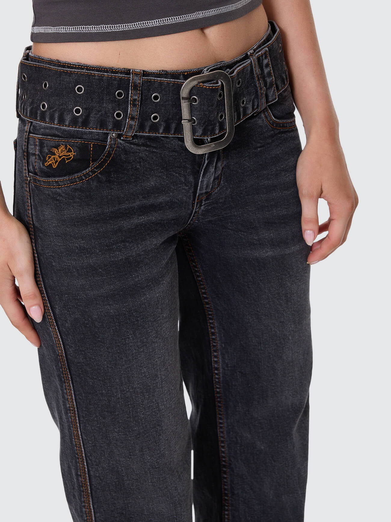 Misbehave Low Rider Jean - Black Rinse