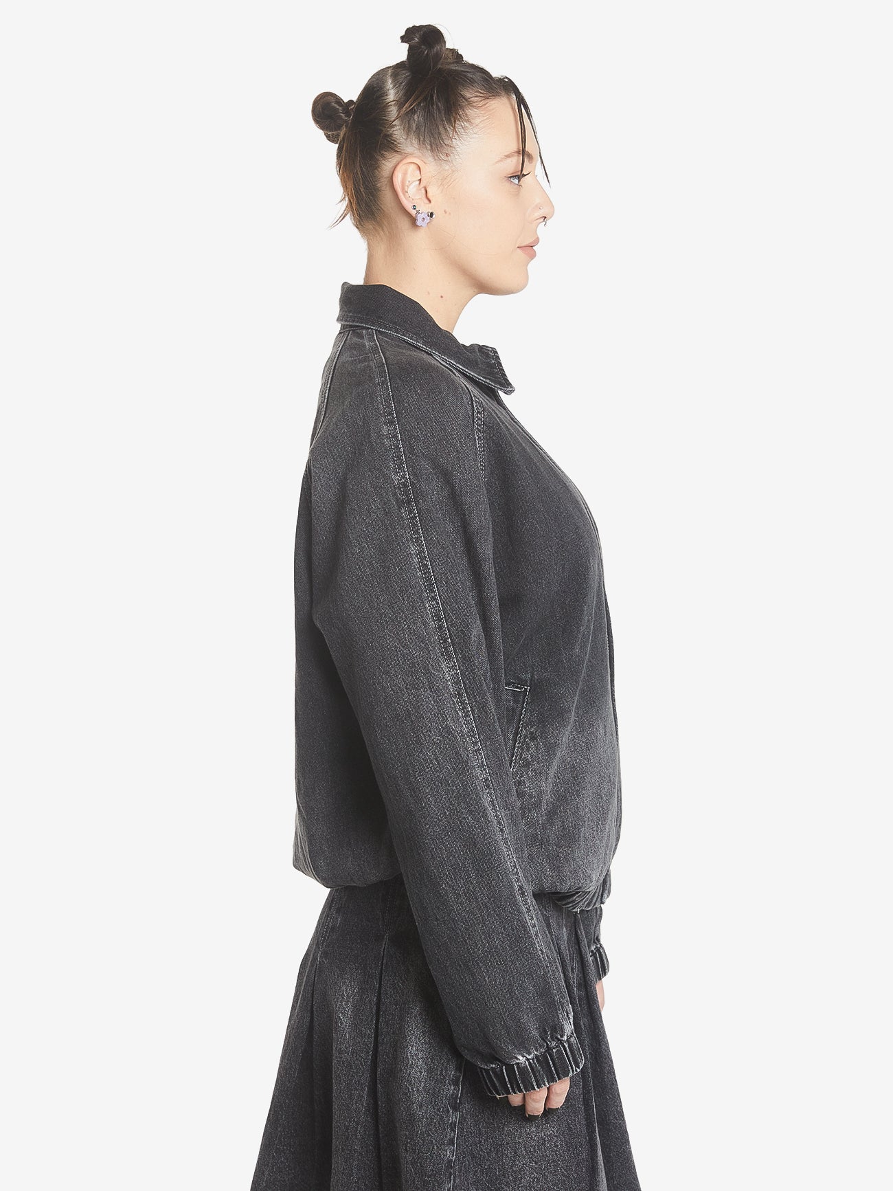 Denim Drizzler Jacket - Ghosted Black Fade 4