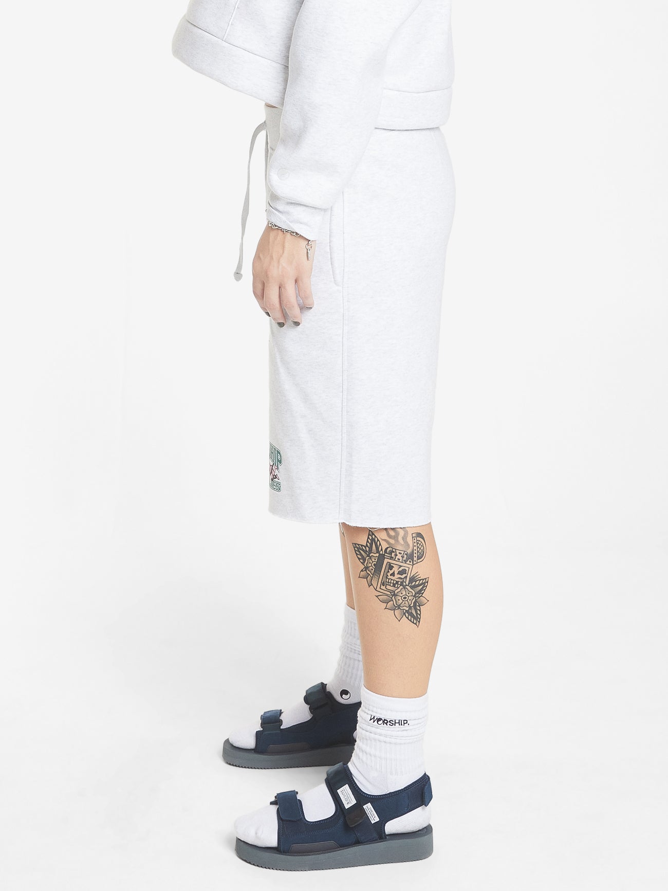 Burn It All Fleece Short - Snow Marle