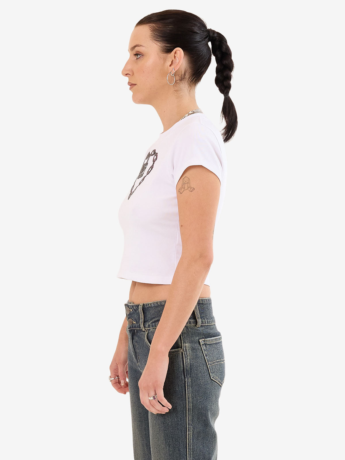 Heavy Heart Teeny Tee - White