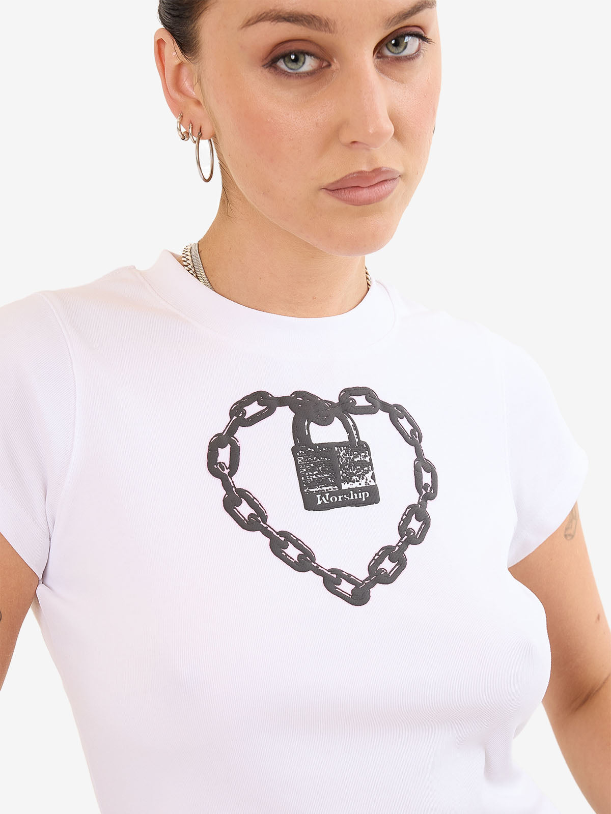 Heavy Heart Teeny Tee - White
