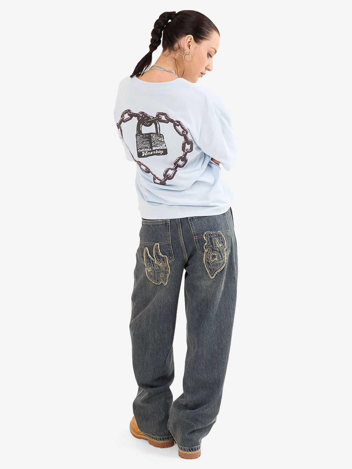 Heavy Heart Relaxed Fit Tee - Ice Melt