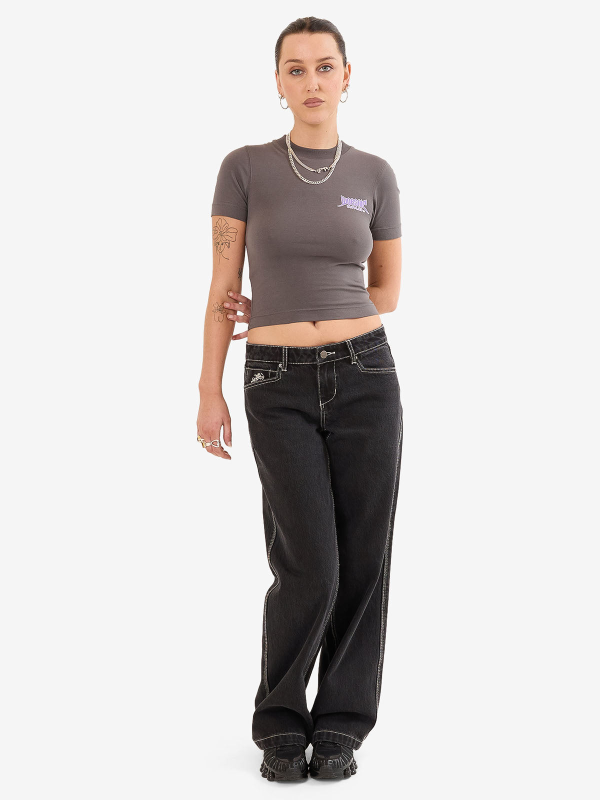 Echo Slim Fit Tee - Worn Black