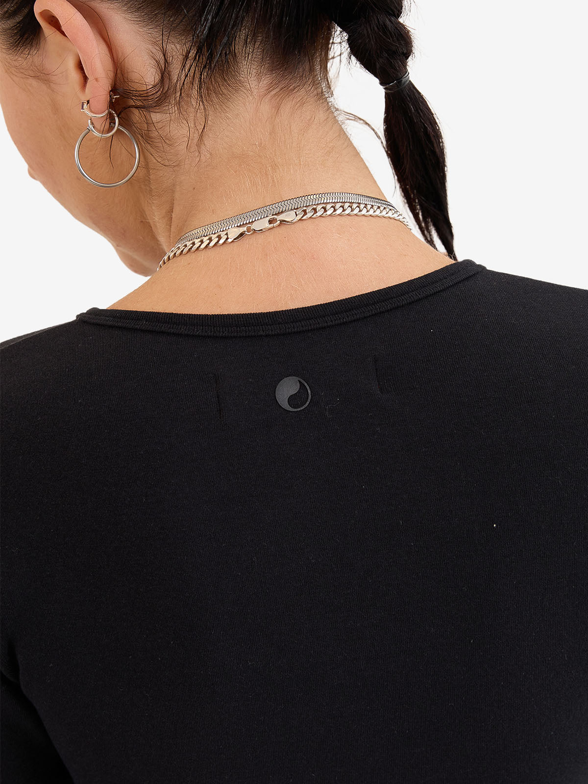 Entice Slim Fit Long Sleeve Top - Black