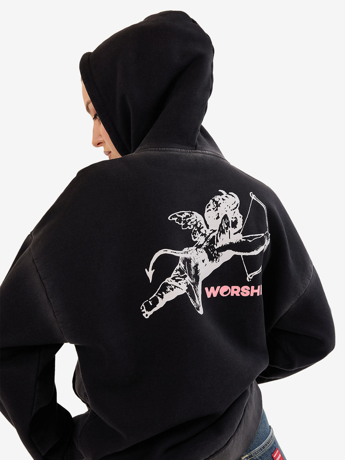 Cherub Box Fit Hood - Black Vintage Fade