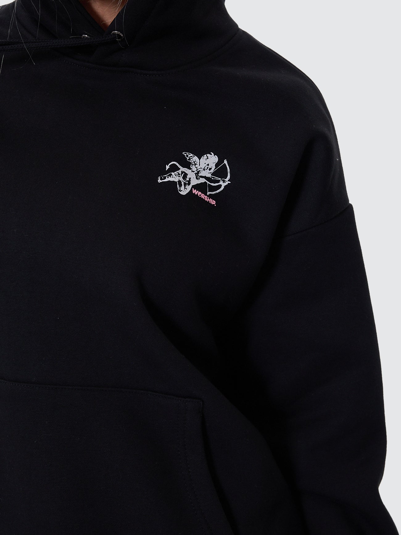 Cherub Box Fit Hood - Black Vintage Fade