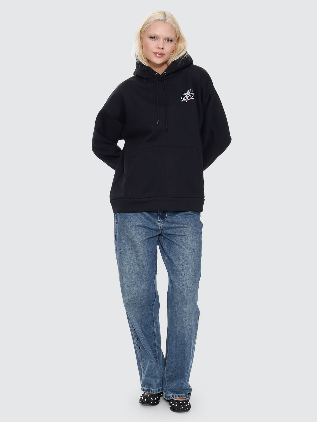 Cherub Box Fit Hood - Black Vintage Fade