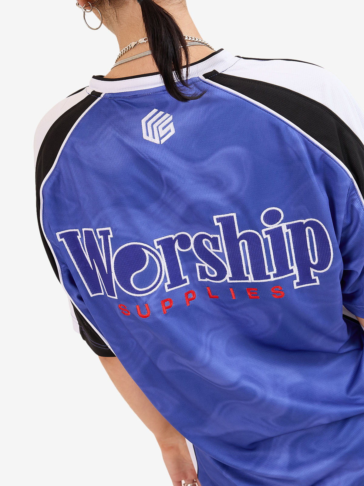 Smoko V Neck Football Jersey - Cobalt