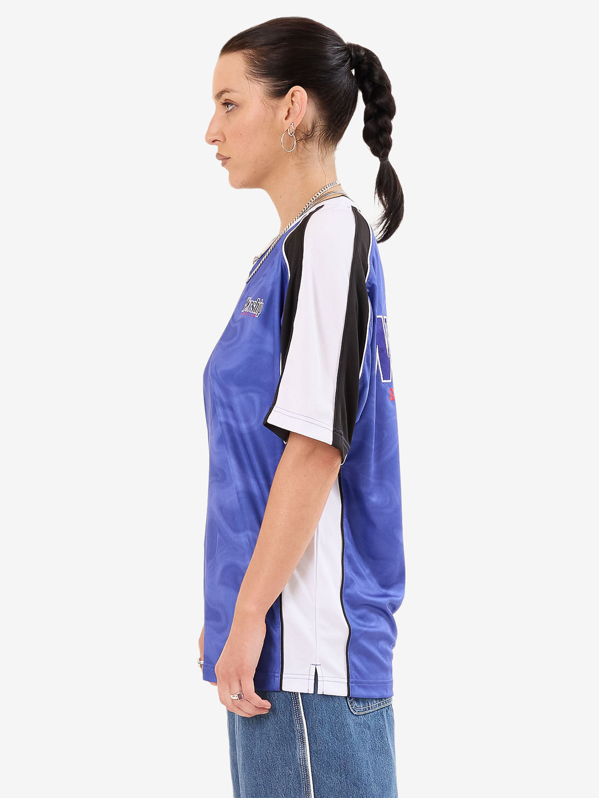 Smoko V Neck Football Jersey - Cobalt