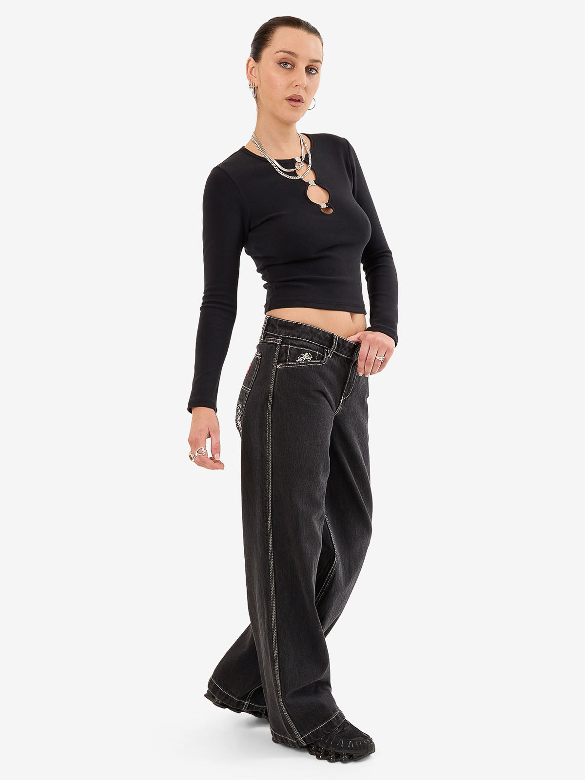 Gnasher Baggy Low Rider Jean - Phantom