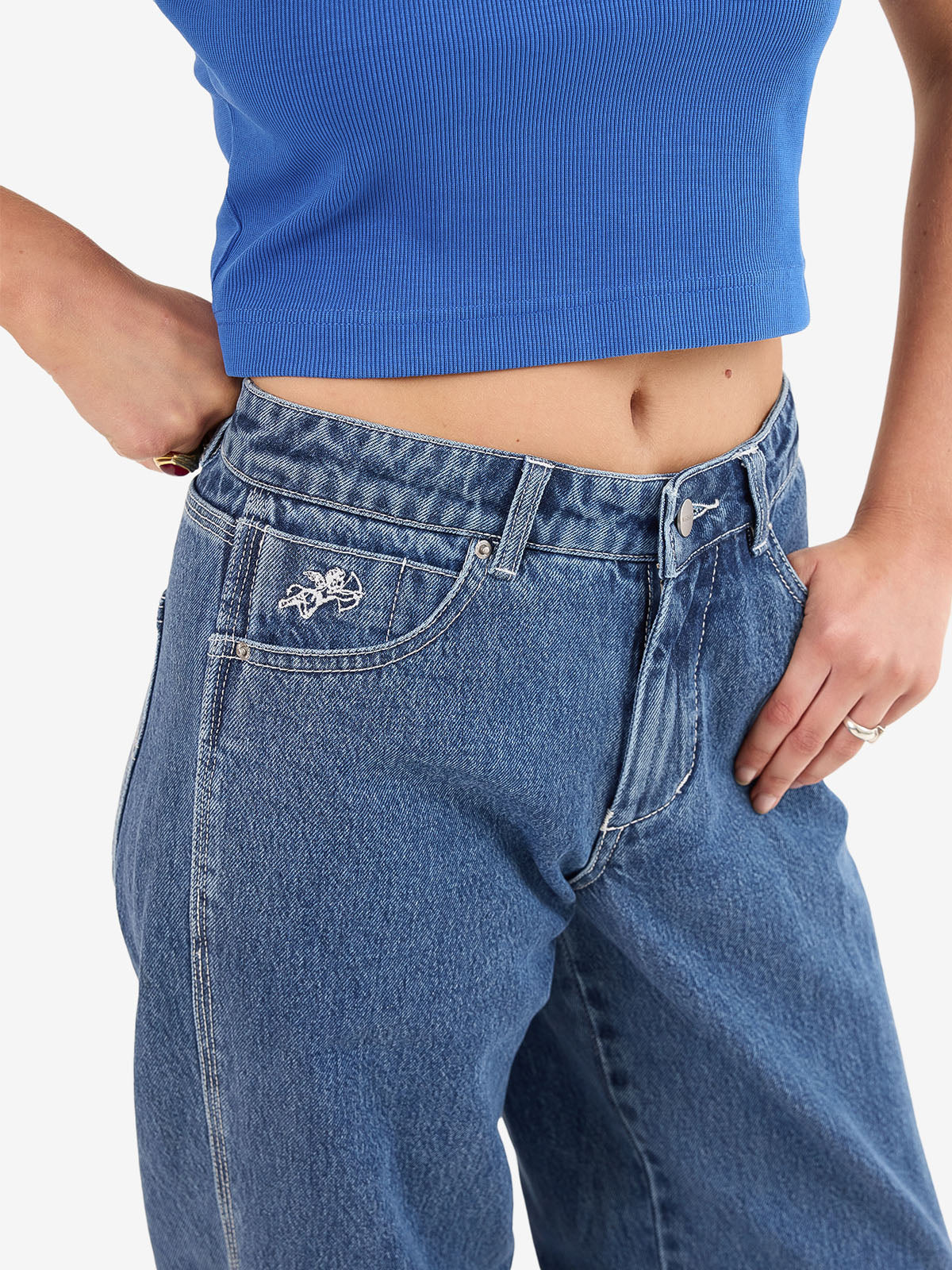 Worship Sloucher Jean - Steady Mid Blue
