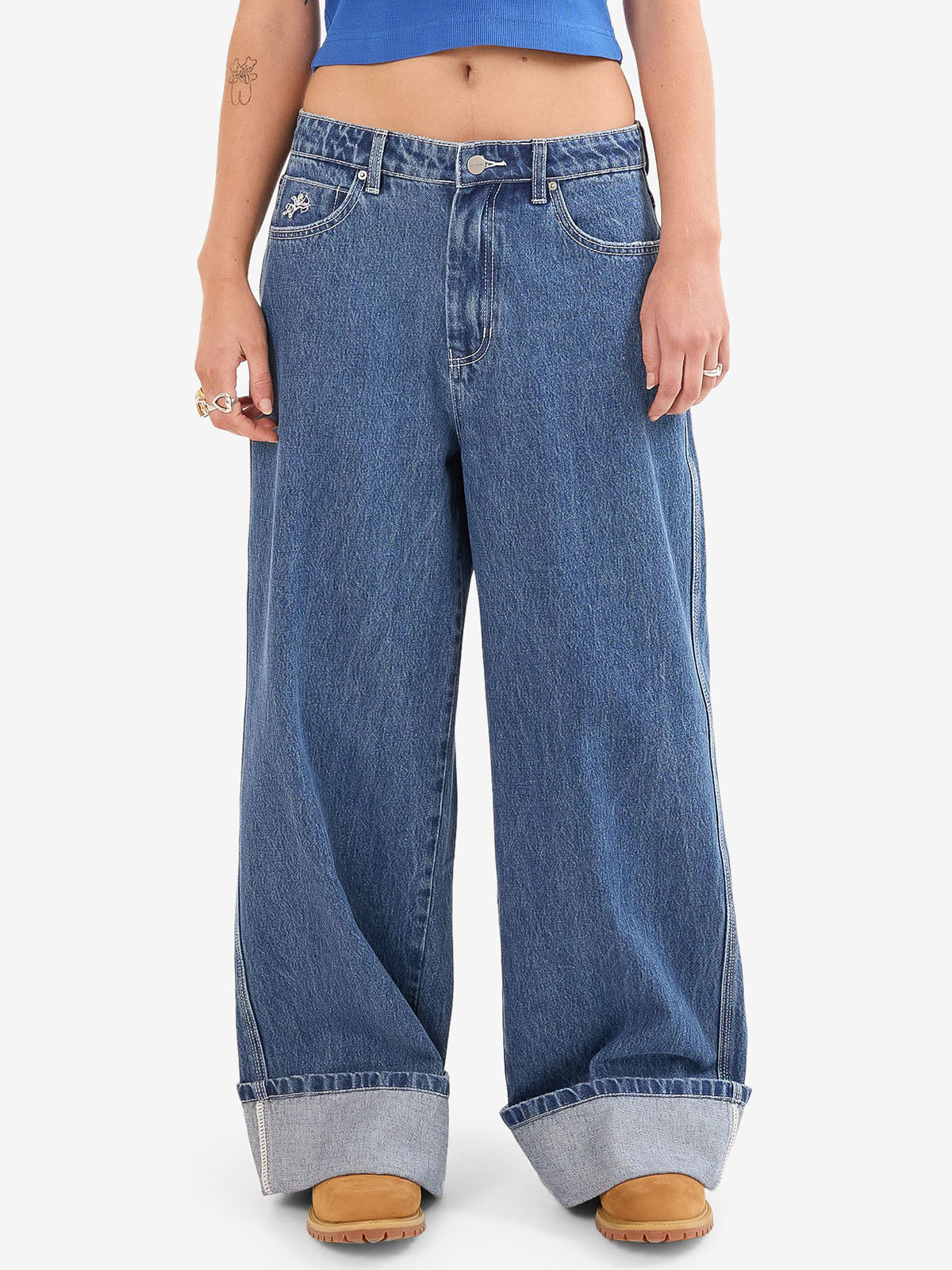 Mammoth Turn Up Jean - Steady Mid Blue