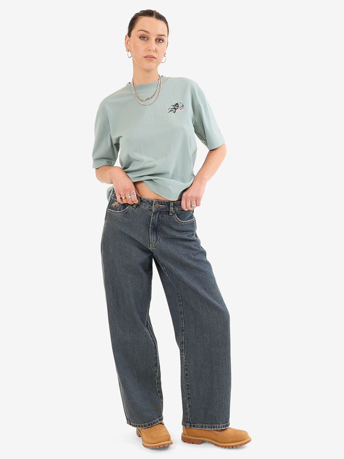 Worship Sloucher Jean - Blasted Blue