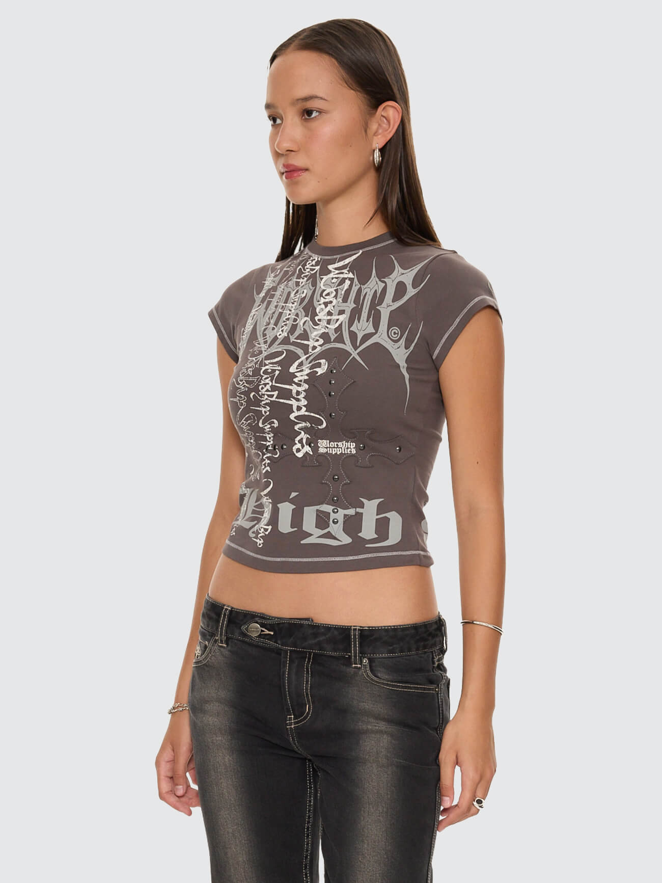 Manic Cap Sleeve Tee - Ember Black 4
