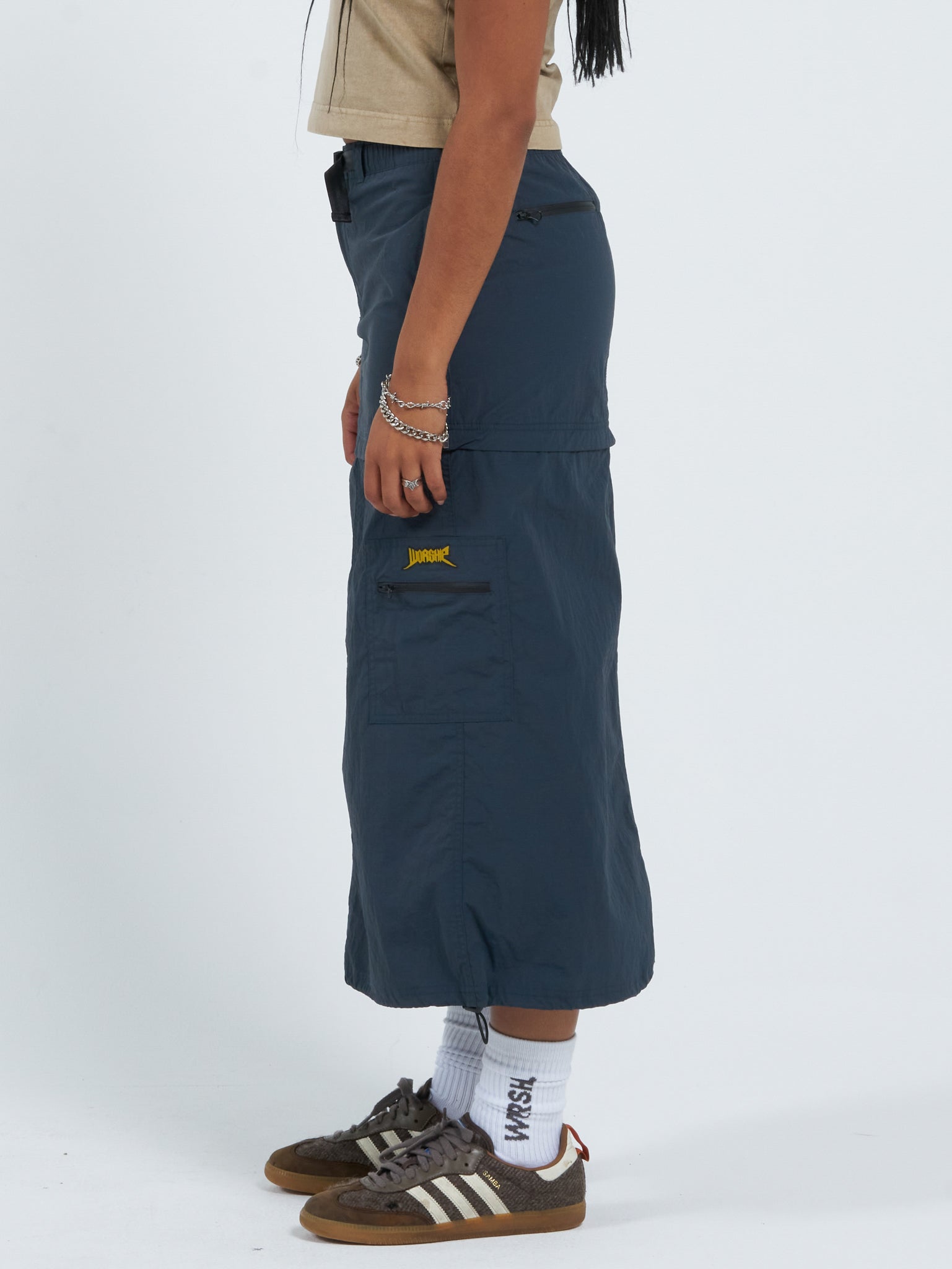 Ring O Rosie Zip Off Maxi Skirt - Tattoo Blue