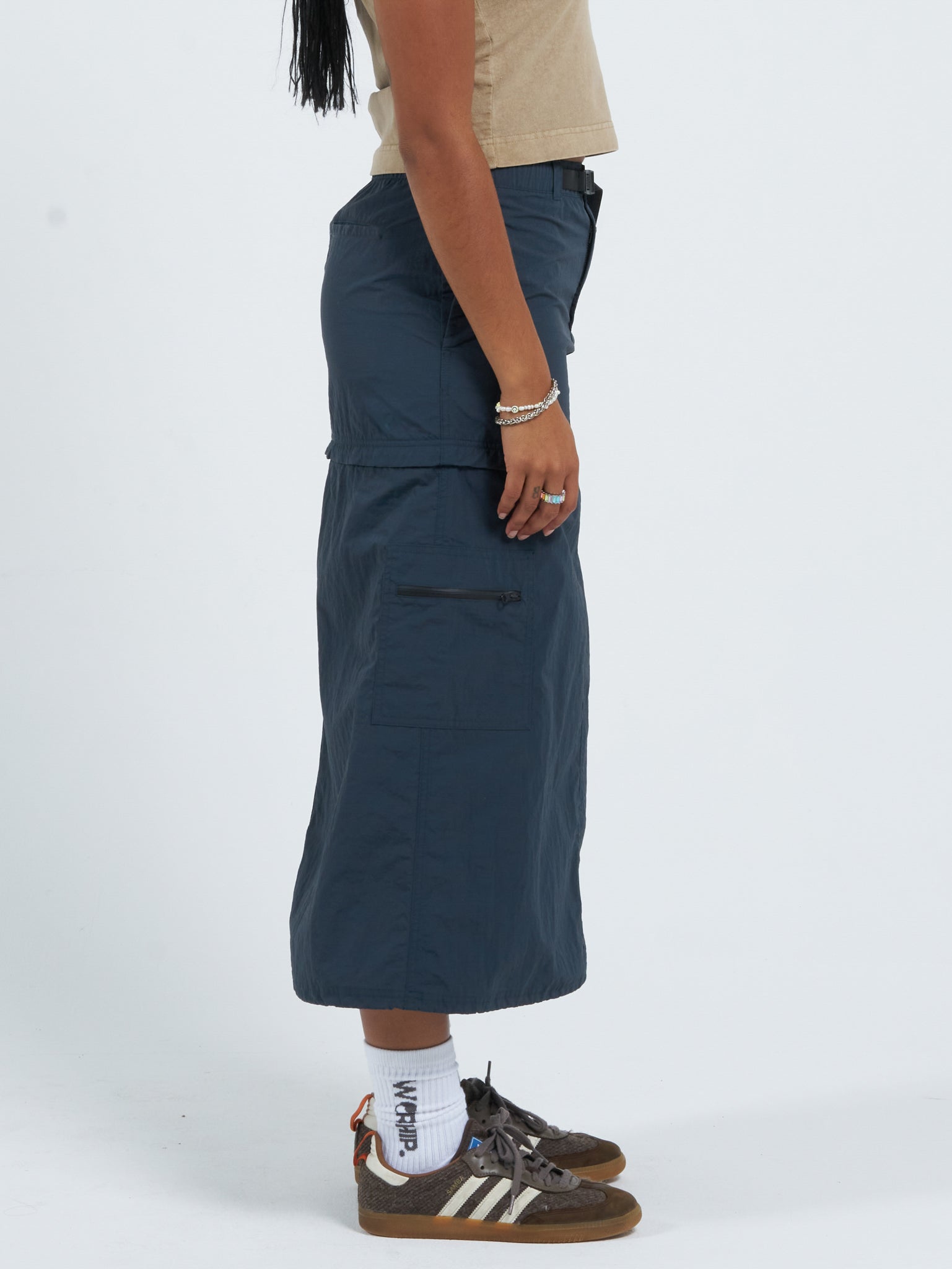 Ring O Rosie Zip Off Maxi Skirt - Tattoo Blue