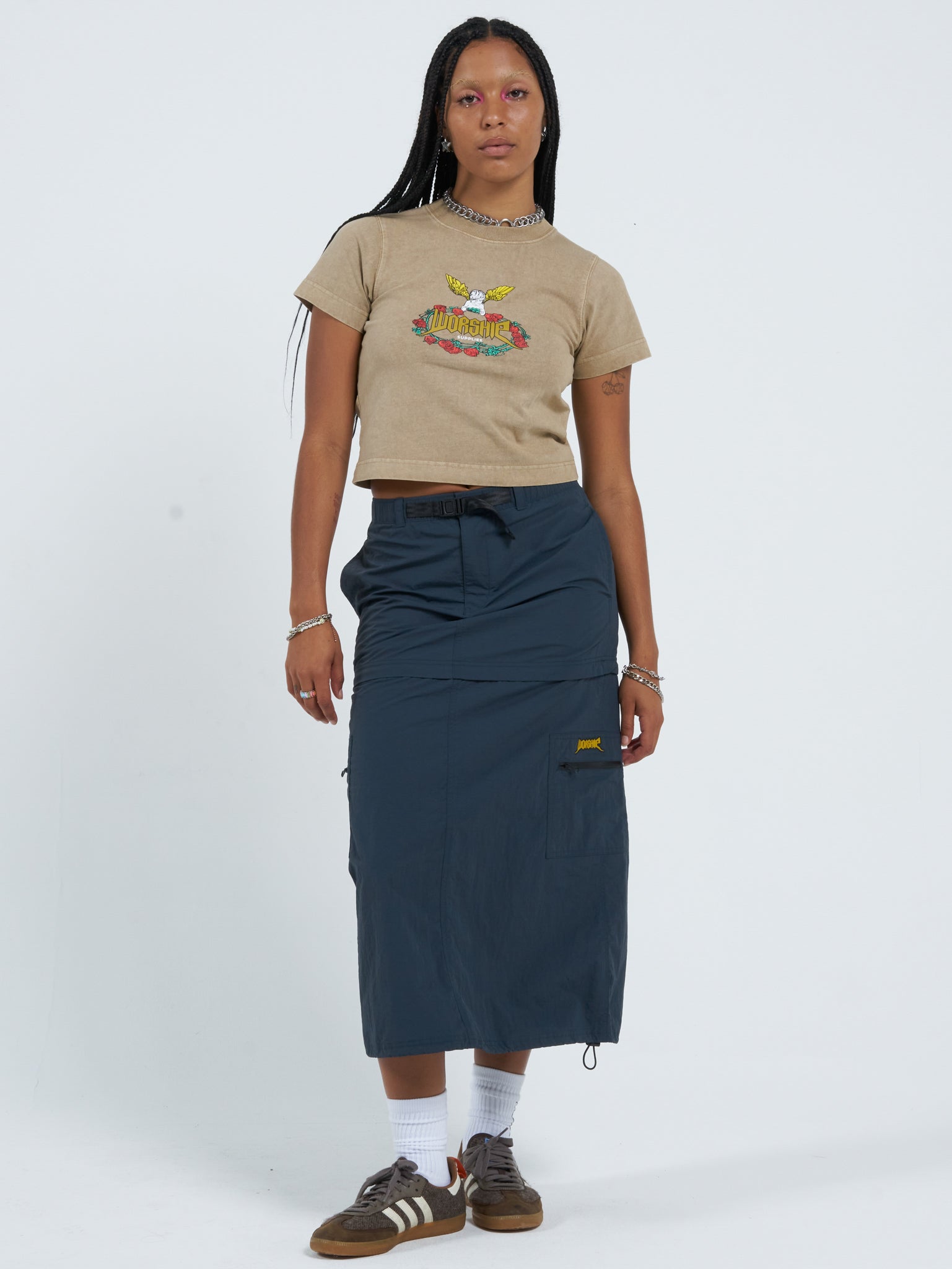 Ring O Rosie Zip Off Maxi Skirt - Tattoo Blue