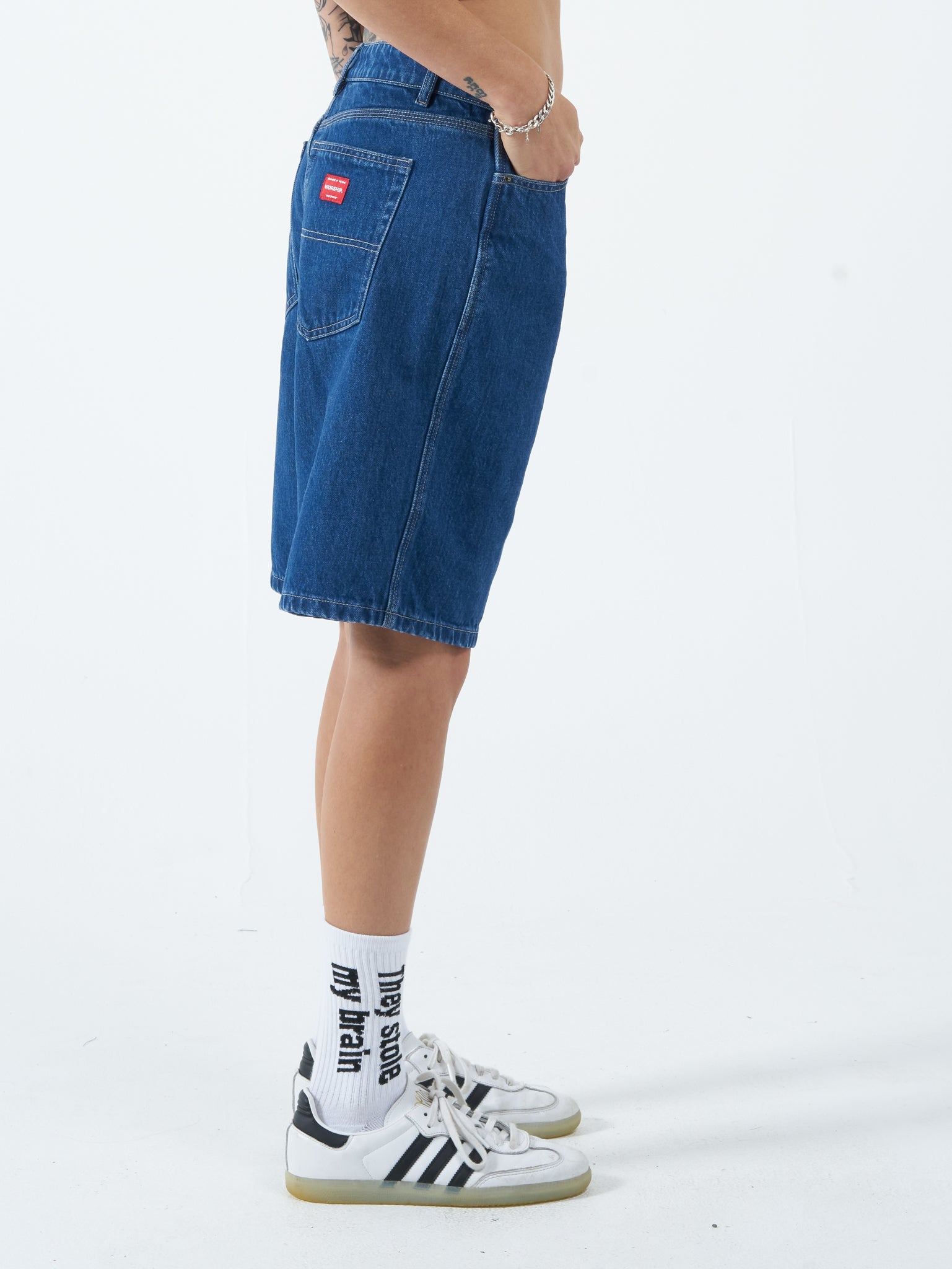 Worship Big Baggy Short - Dark Electric Blue