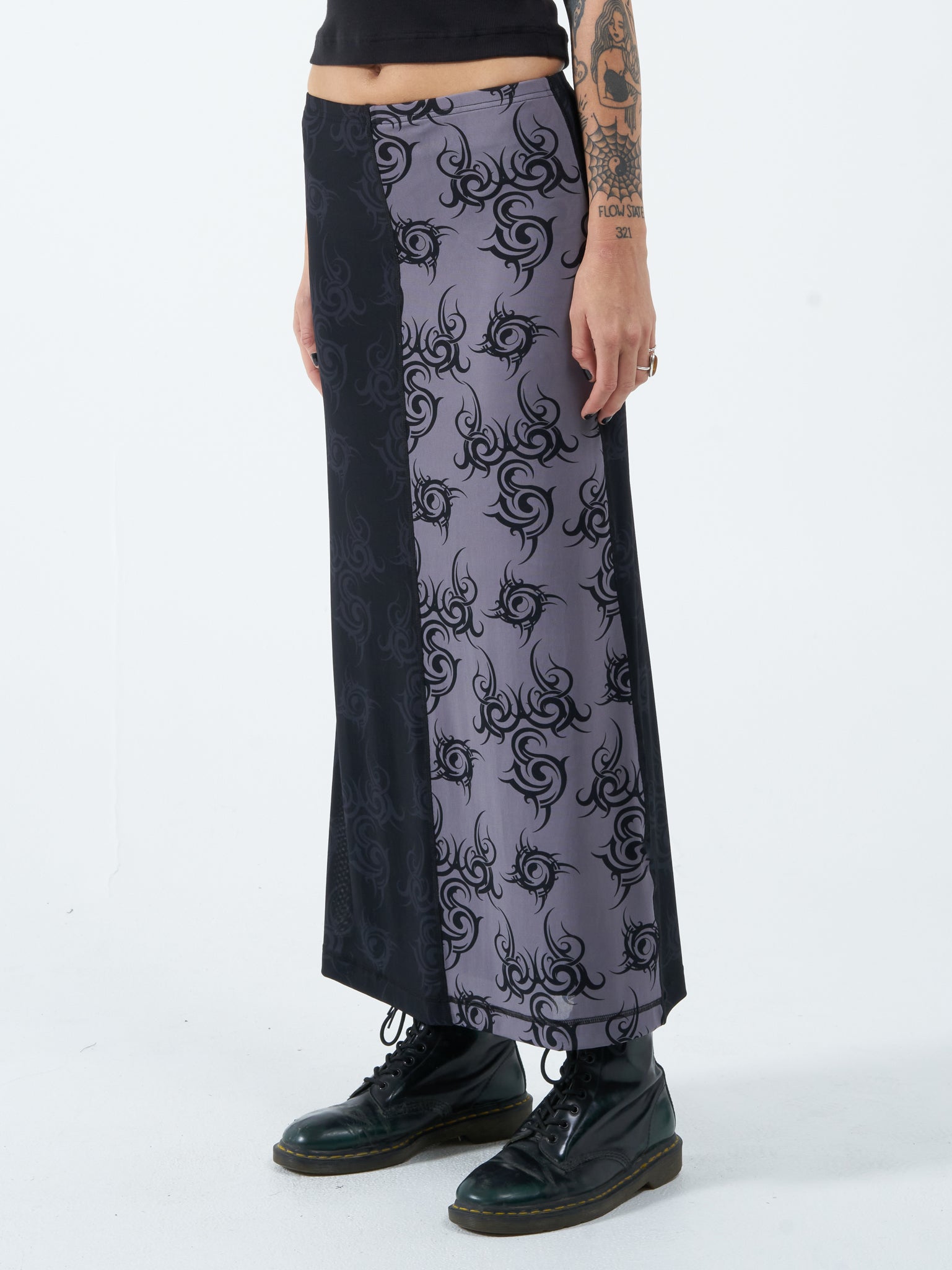 Hell Hole Maxi Skirt - Black