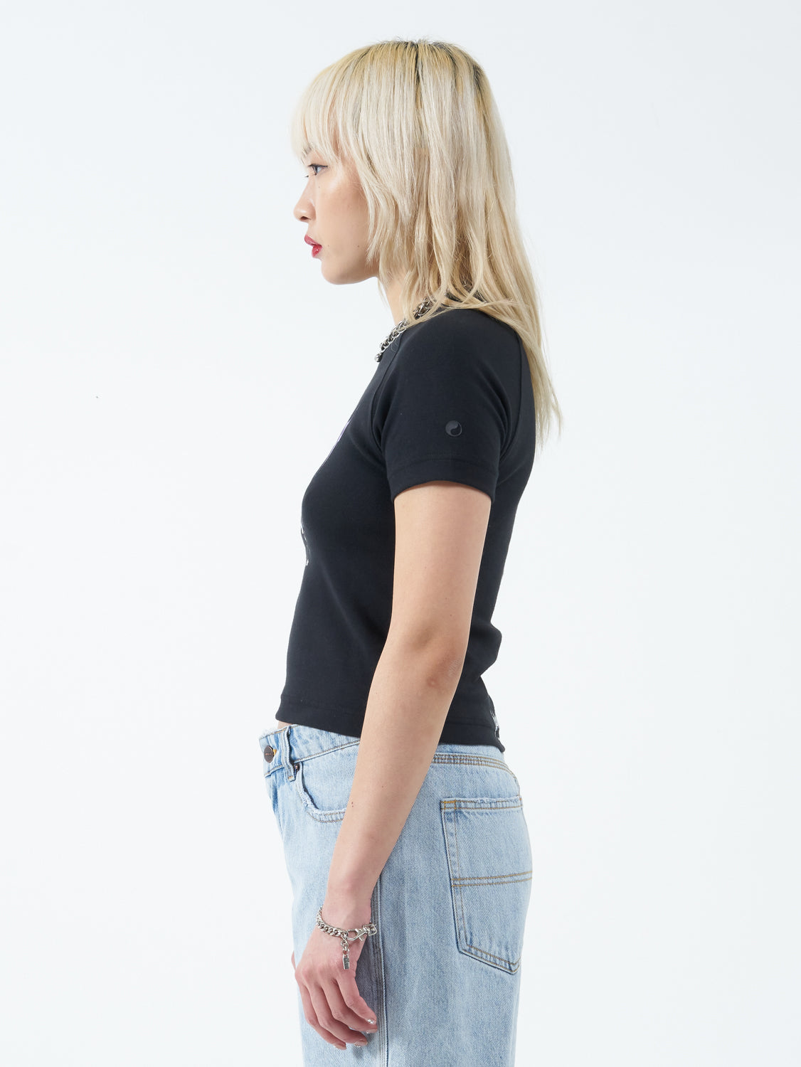Childs Play Slim Raglan Tee - Washed Black