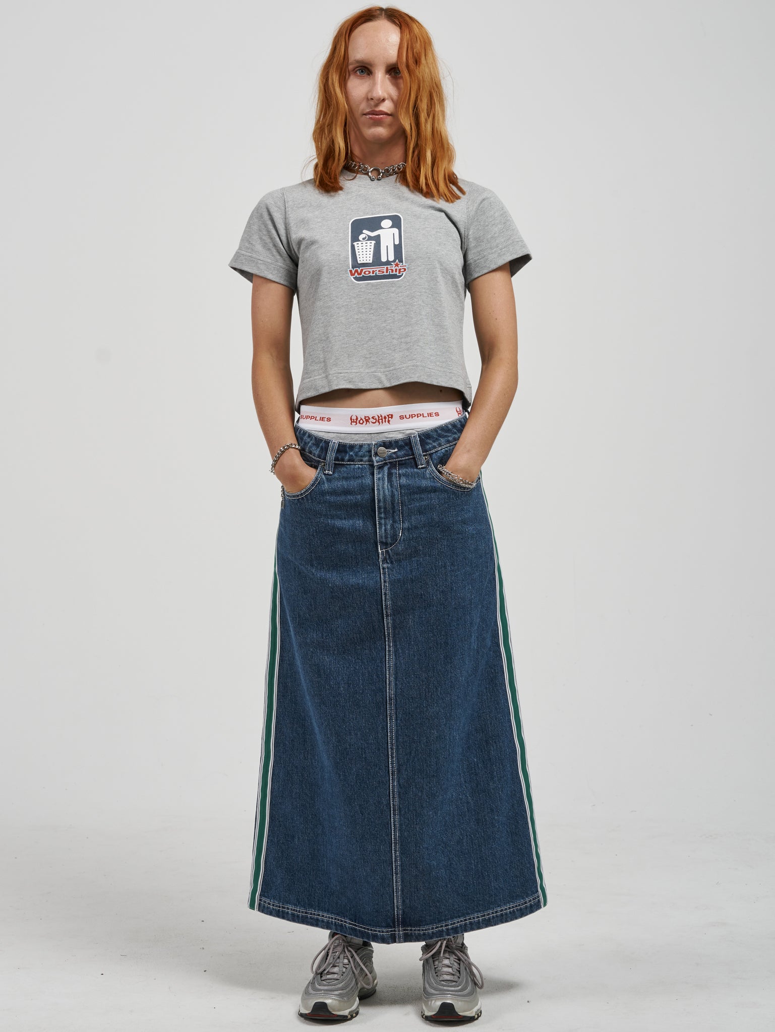 Trasher Maxi Skirt - Worship Blues