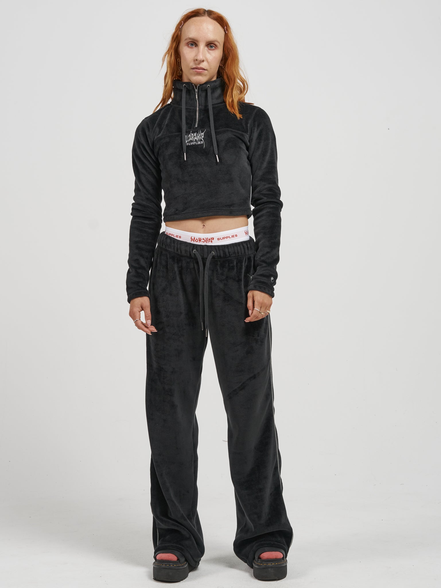 Kitty Velour Pant - Black