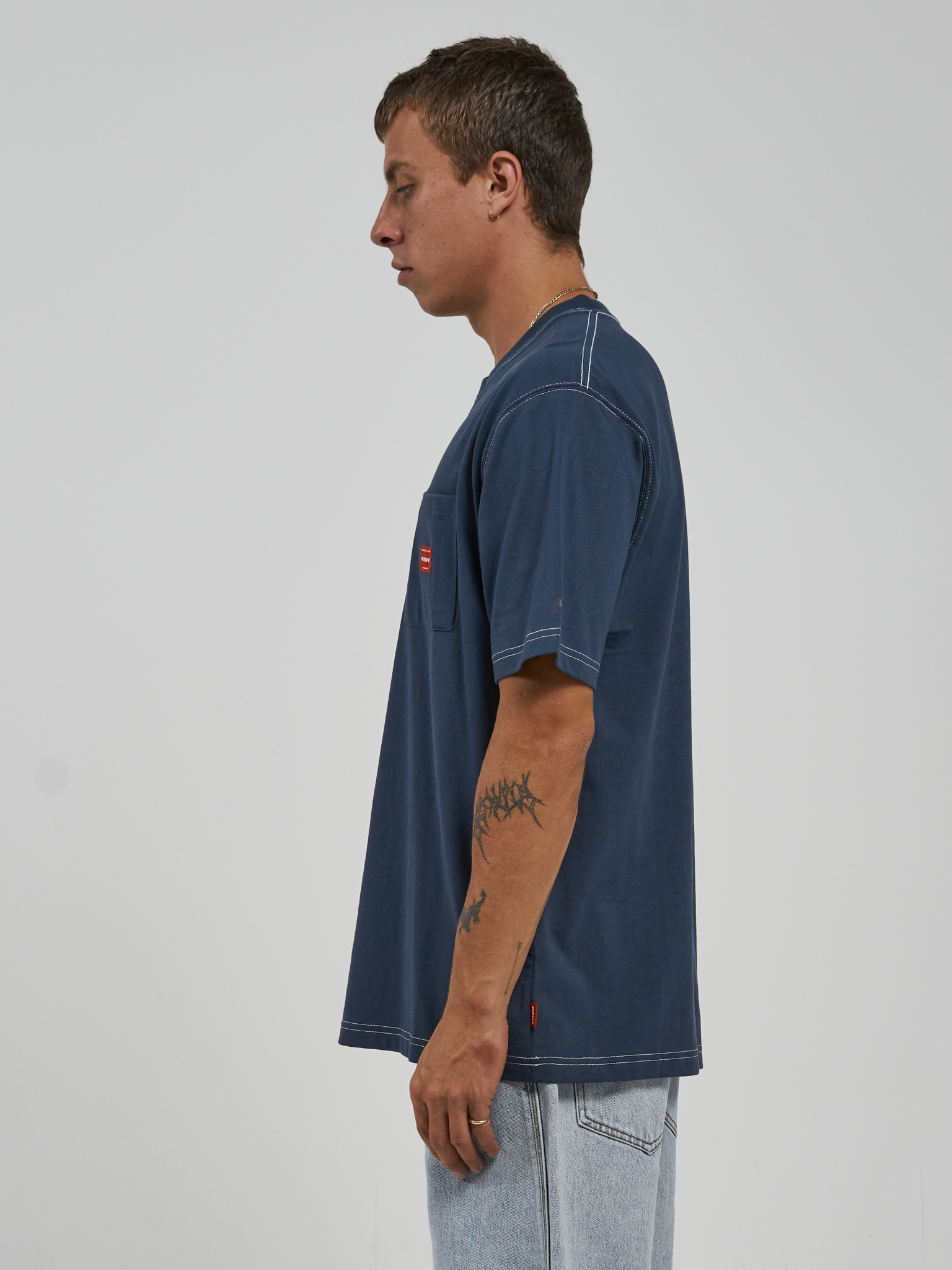 Service Tee - Petrol Blue
