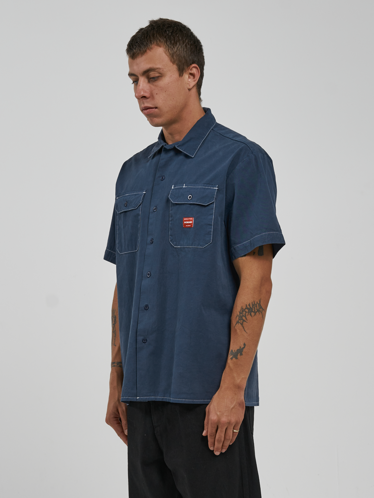 Service Work Shirt - Petrol Blue