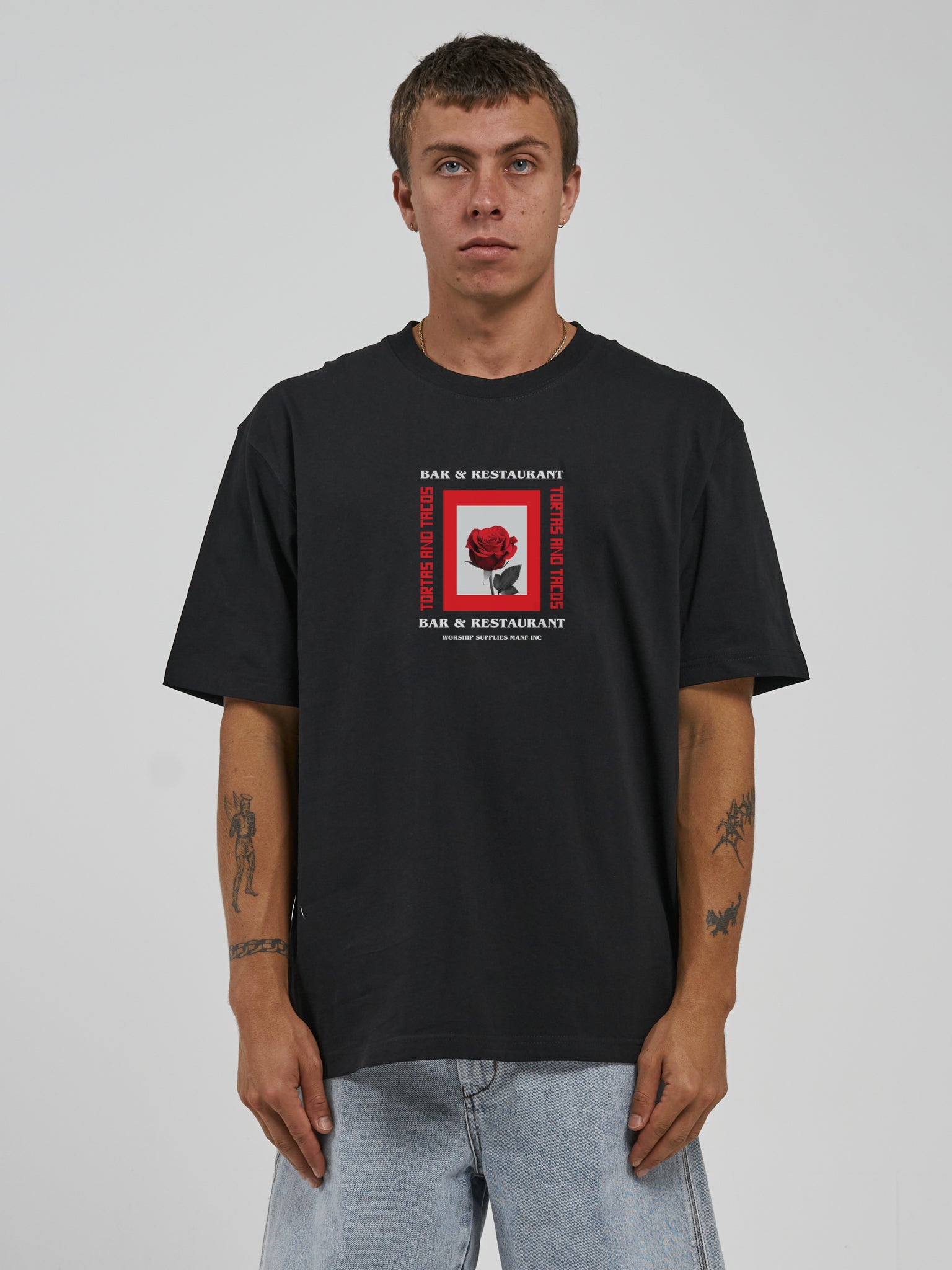 Worship Frankies Tortas And Tacos Tee – Black