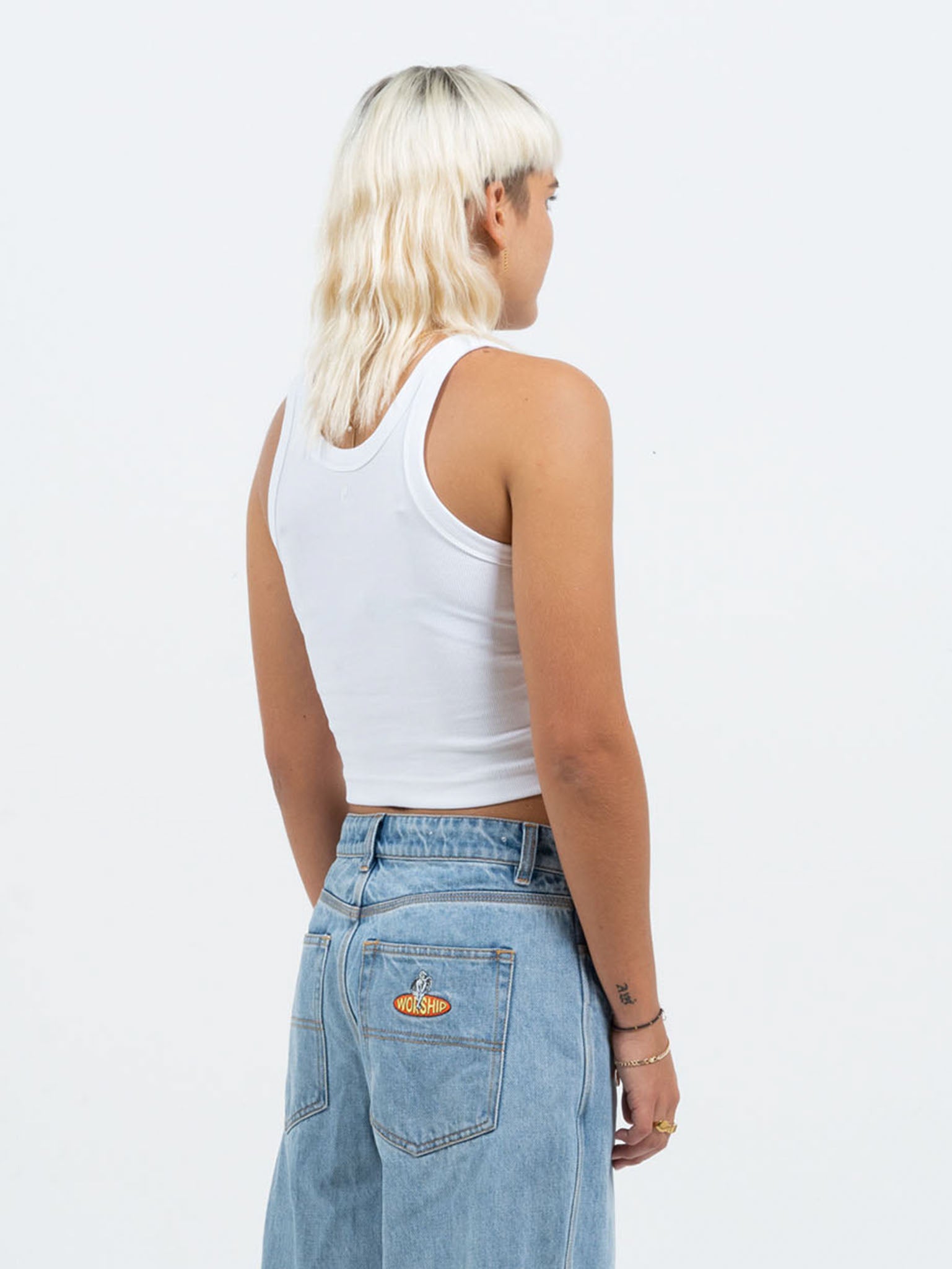 Revolution Crop Sport Tank - White