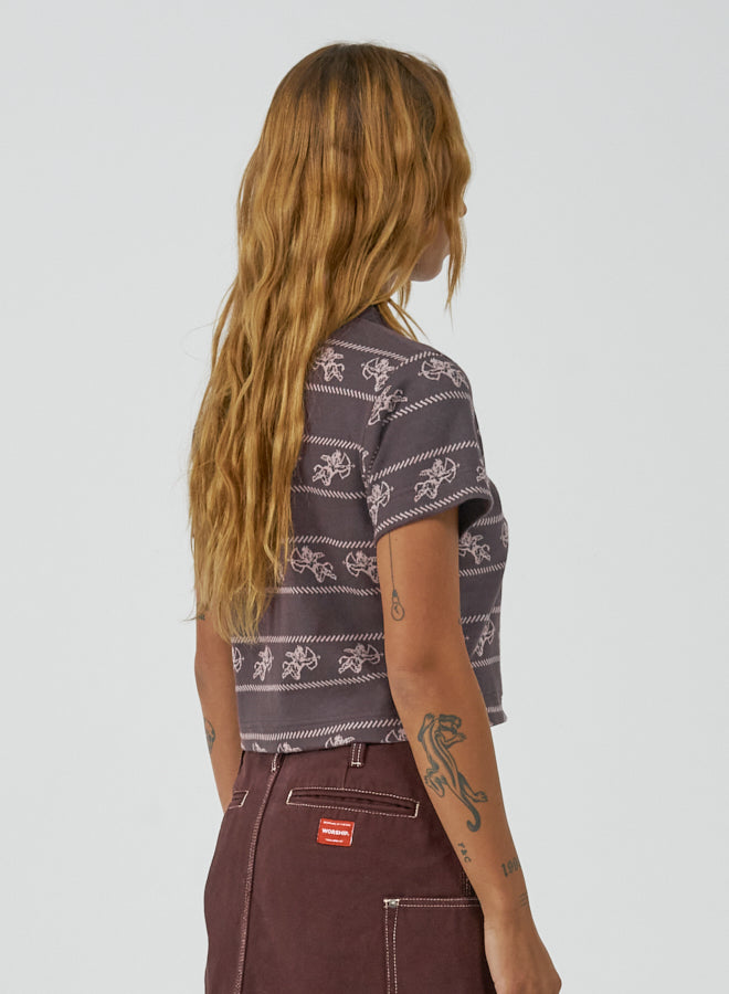 Cherub Jacquard Stripe Polo - Fudge