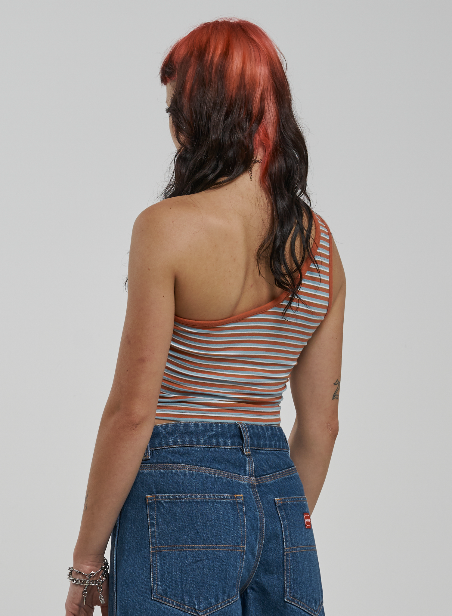 Teenage Dirtbag One Shoulder Top - Agent Orange