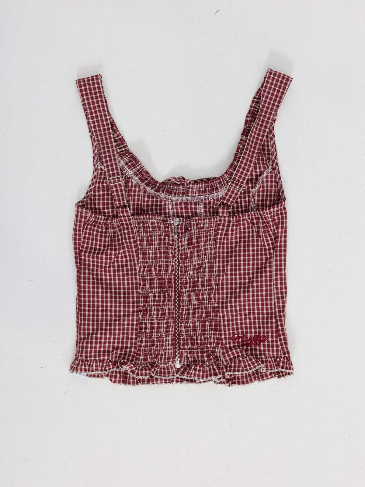 Clouded Bustier Top - Red