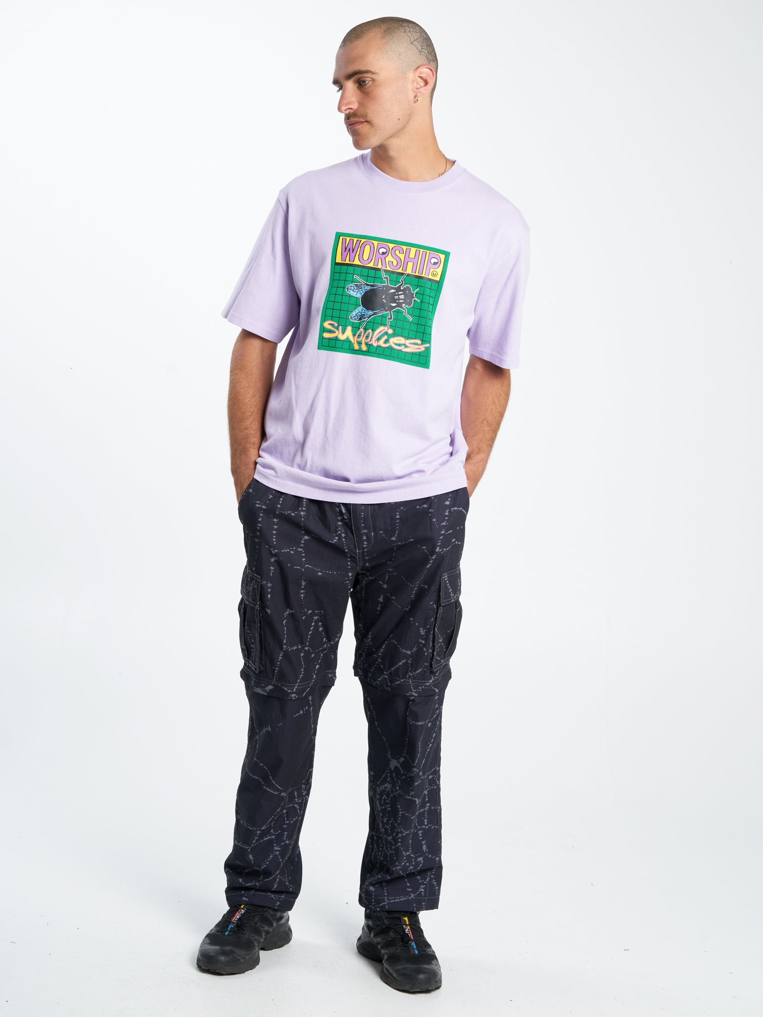 Time Flys Tee - Lavender