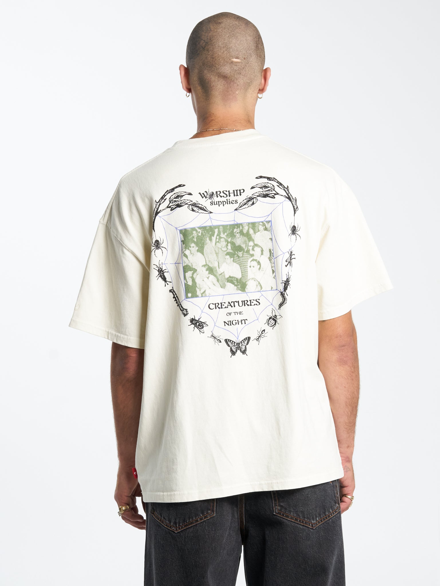 Creatures Oversize Tee - Bone