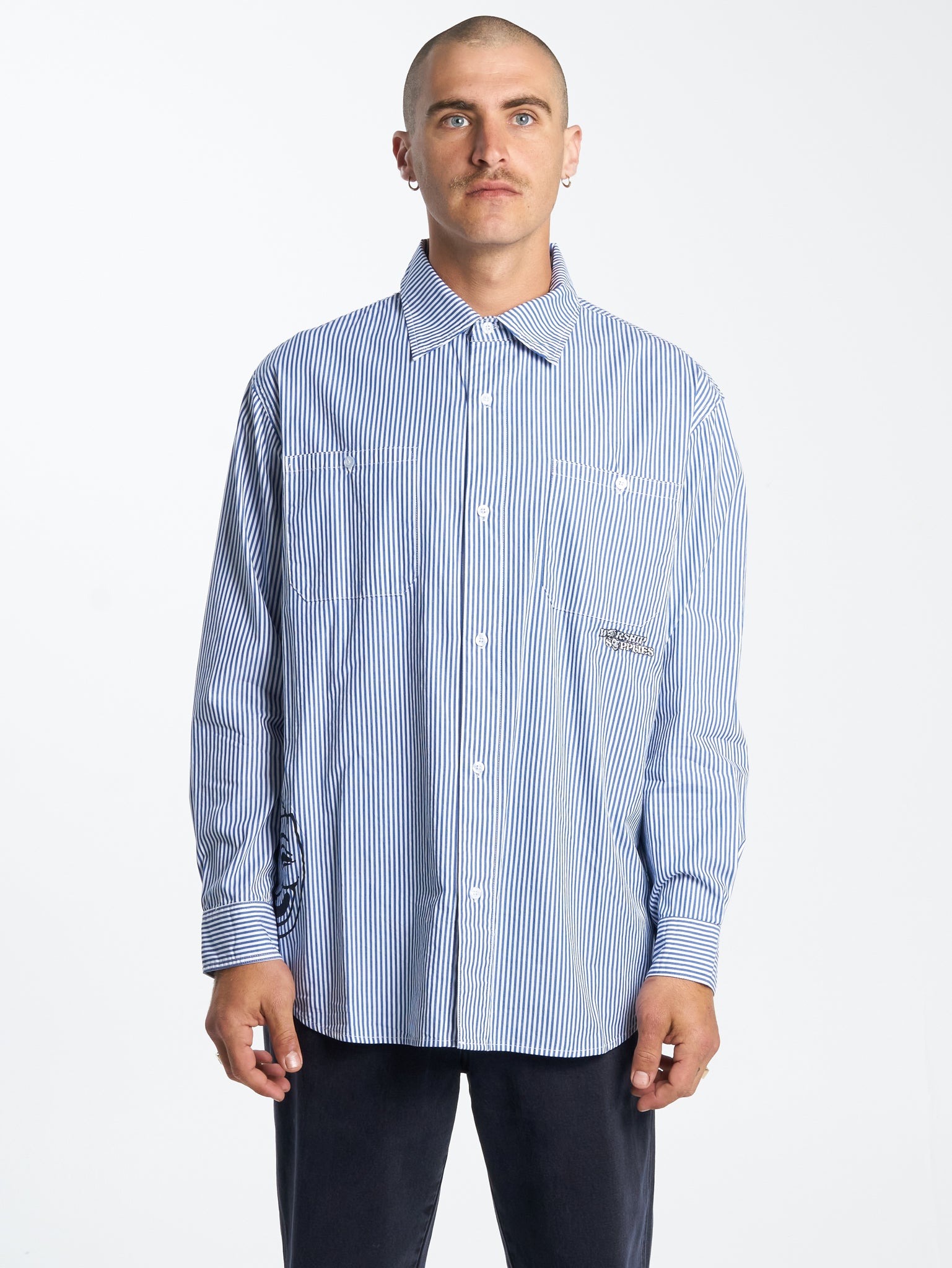 Die Laughing Long Sleeve Shirt - Blue