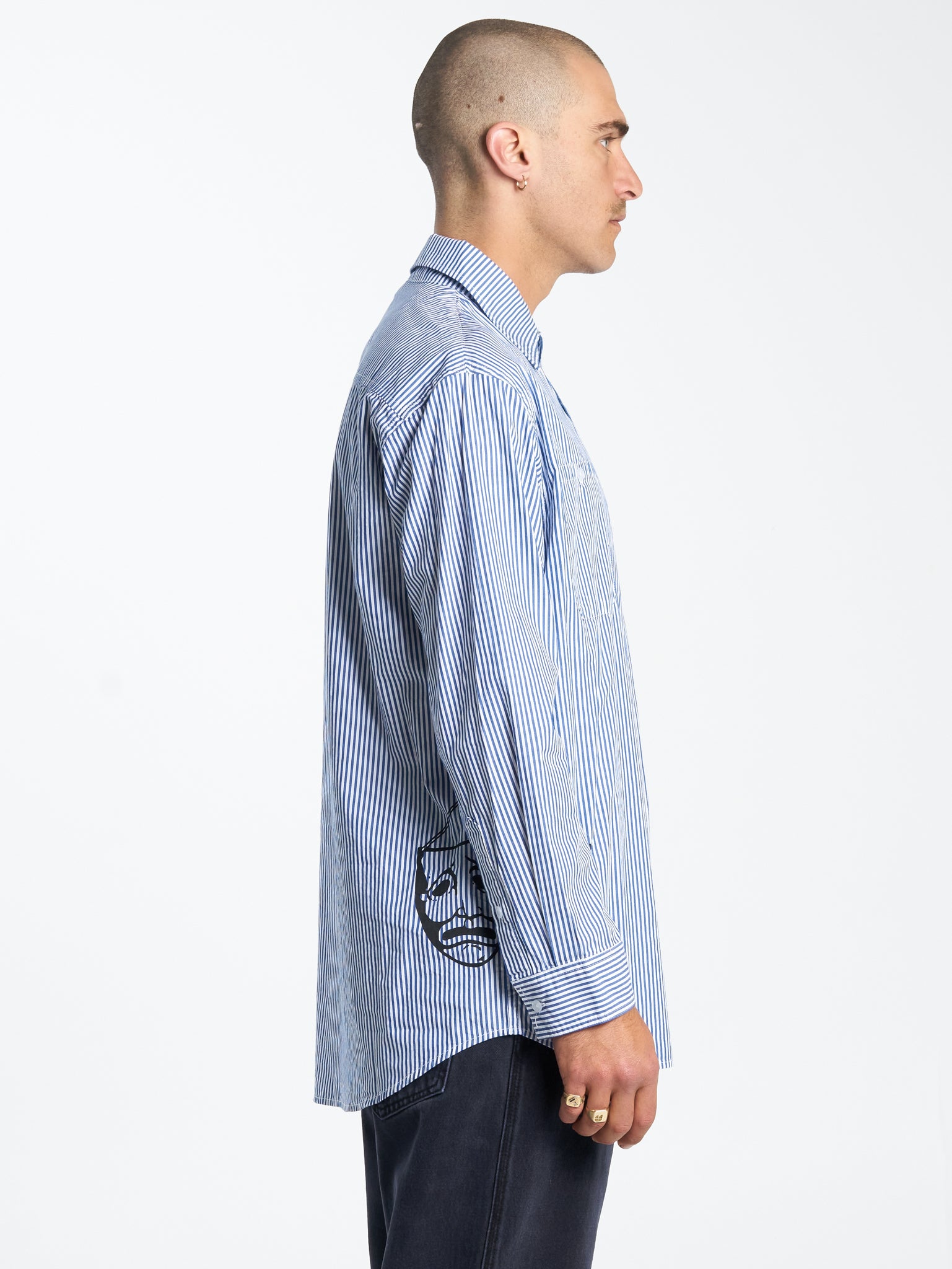 Die Laughing Long Sleeve Shirt - Blue