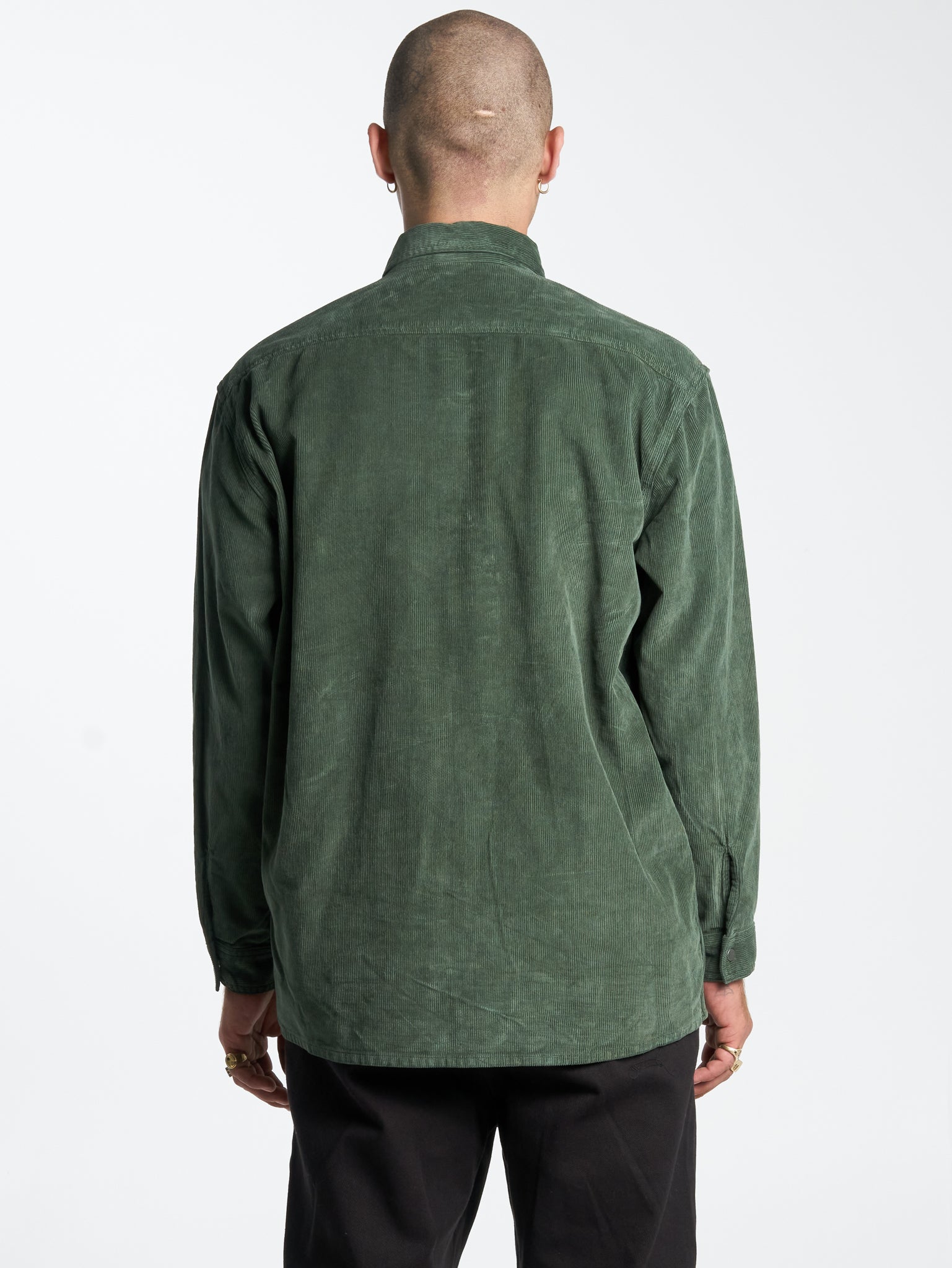 Sawn Off Long Sleeve Work Shirt - Pine Needle