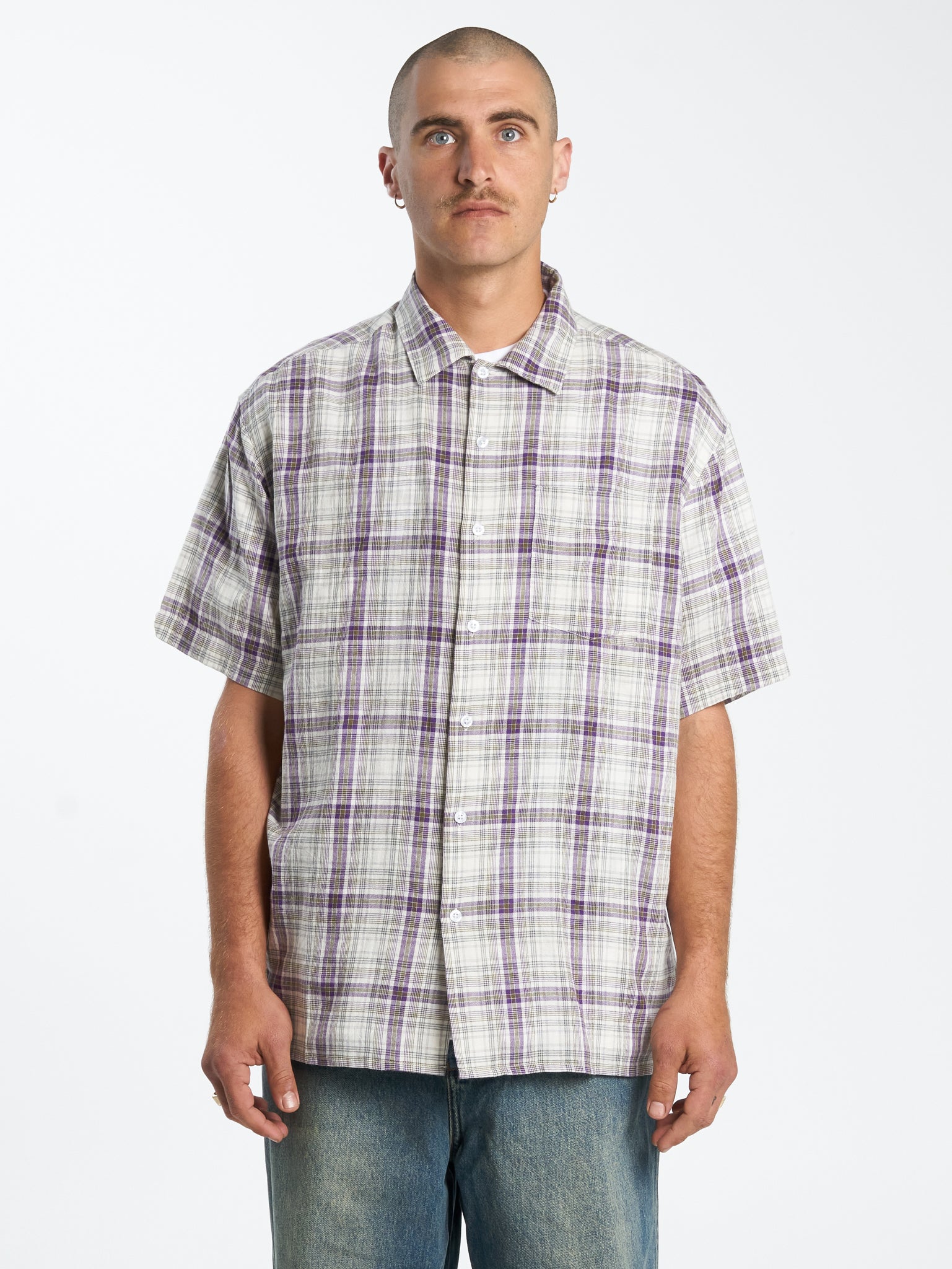 Amphibious Short Sleeve Shirt - Purple