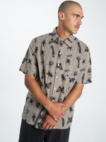 Creature Short Sleeve Shirt - Brown