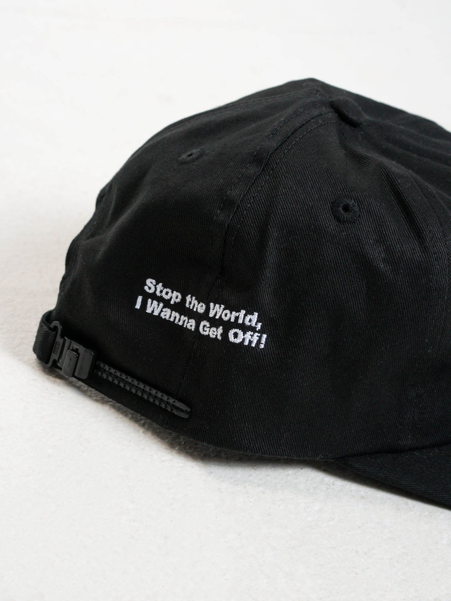 Get Off Five Panel Twill Hat - Black