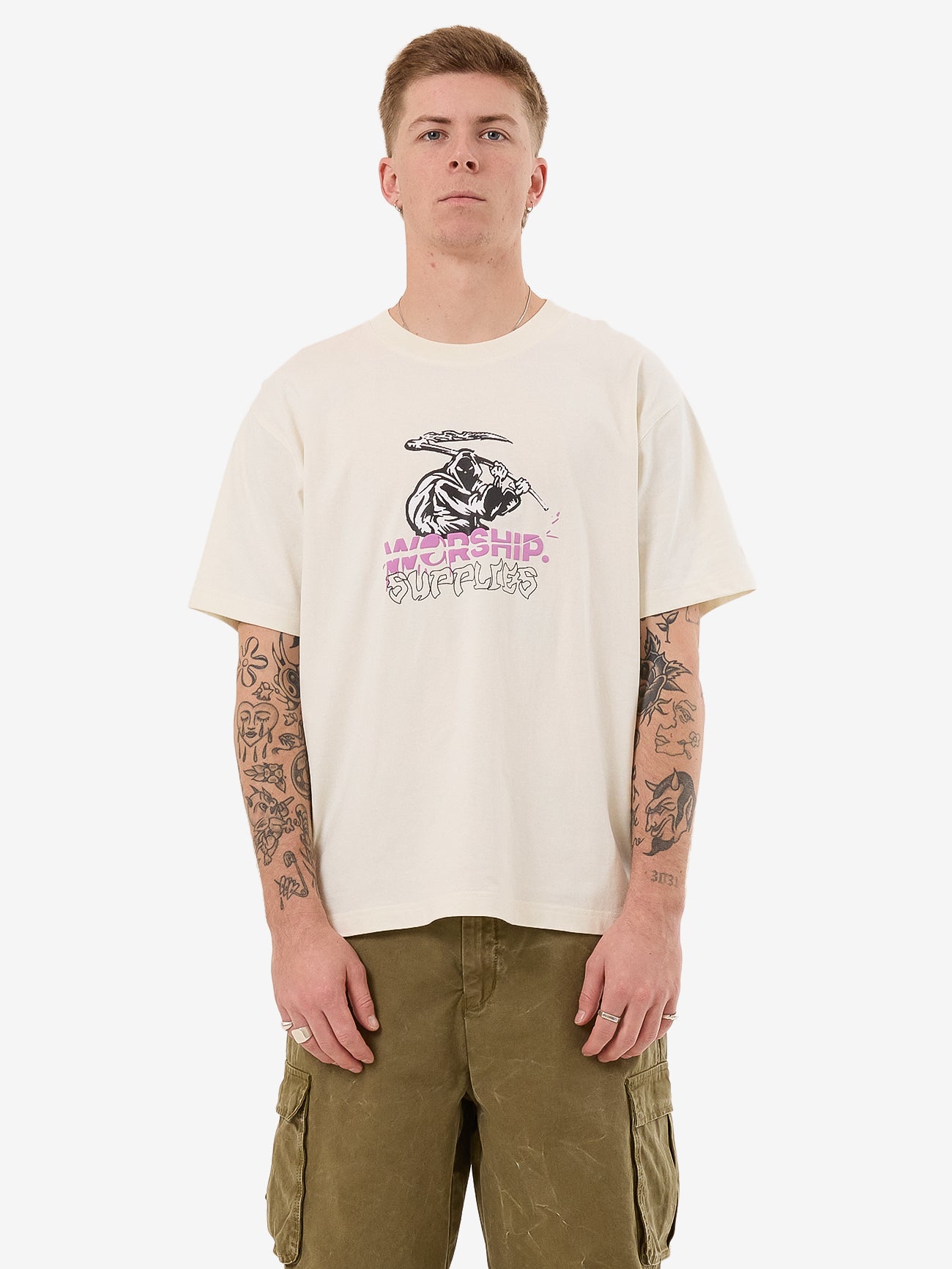 Slasher Tee - Bone XS