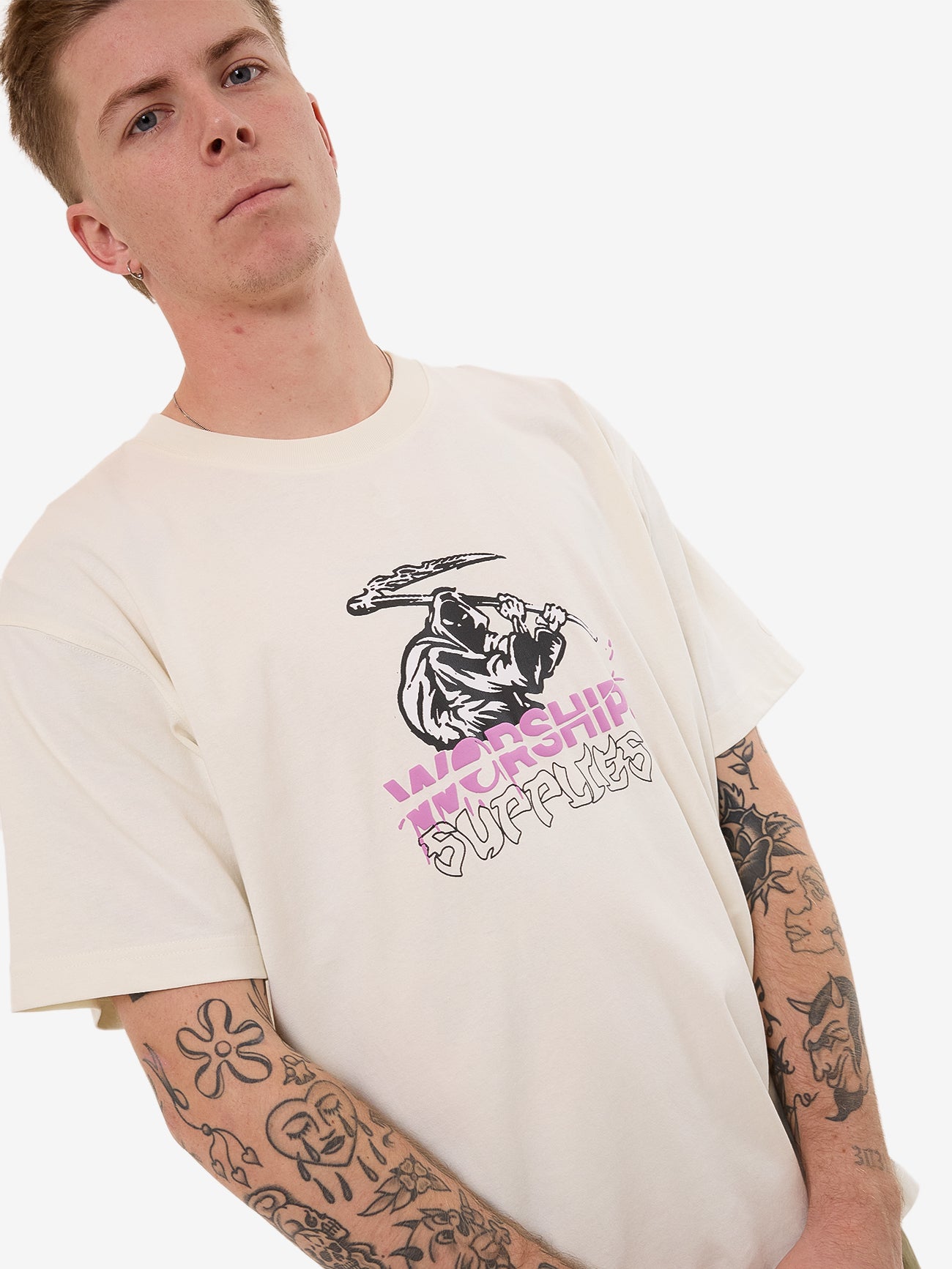 Slasher Tee - Bone XS