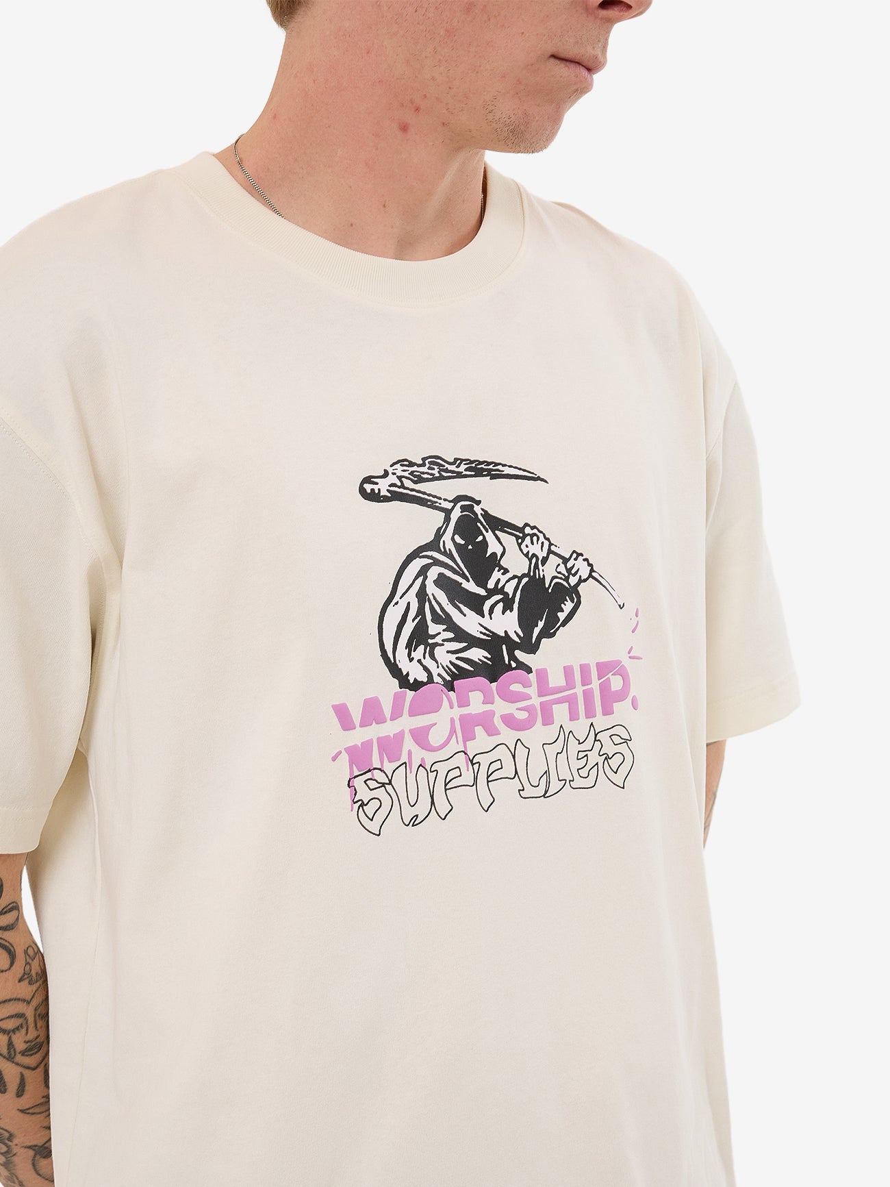 Slasher Tee - Bone XS