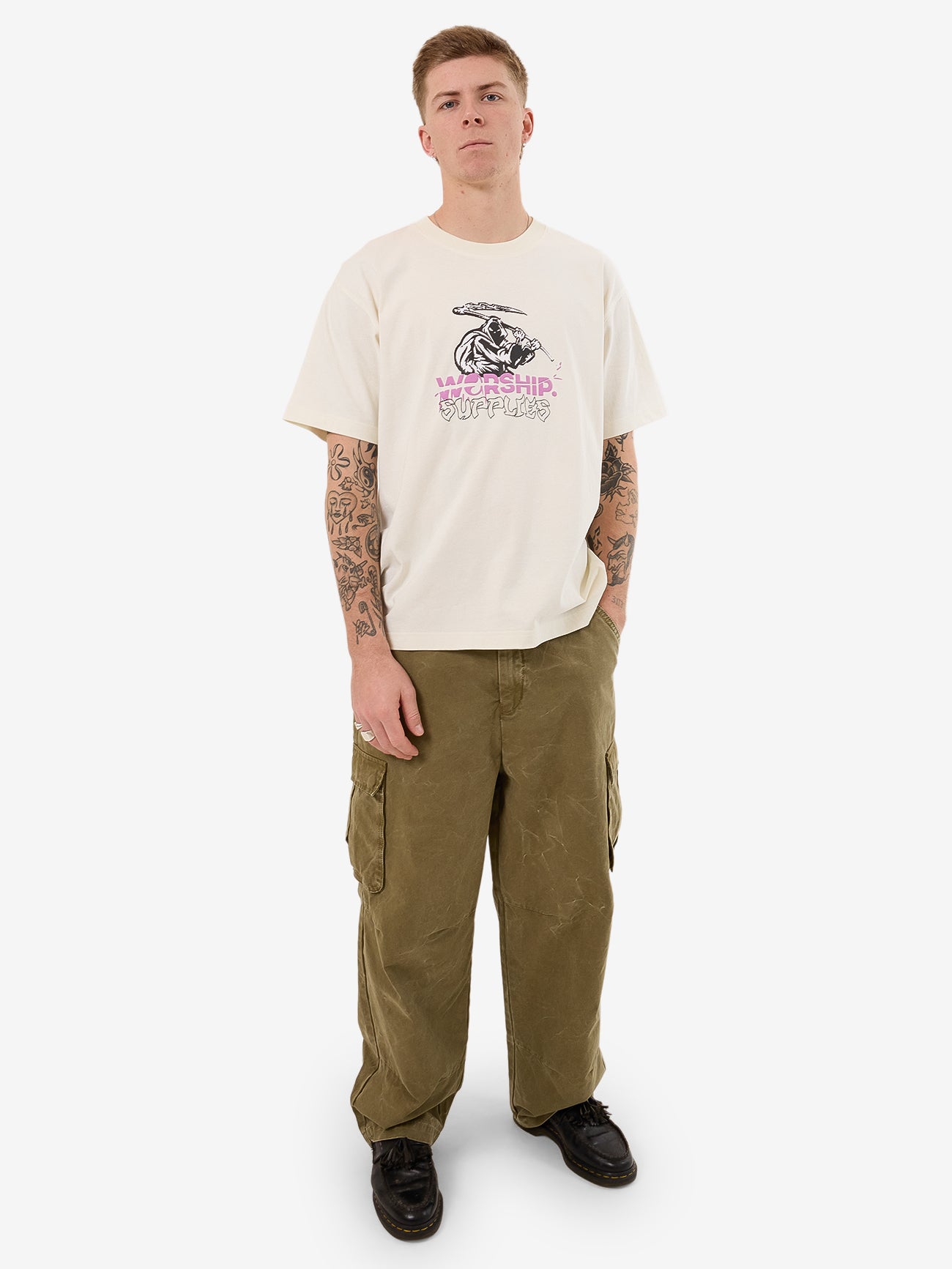 Slasher Tee - Bone XS