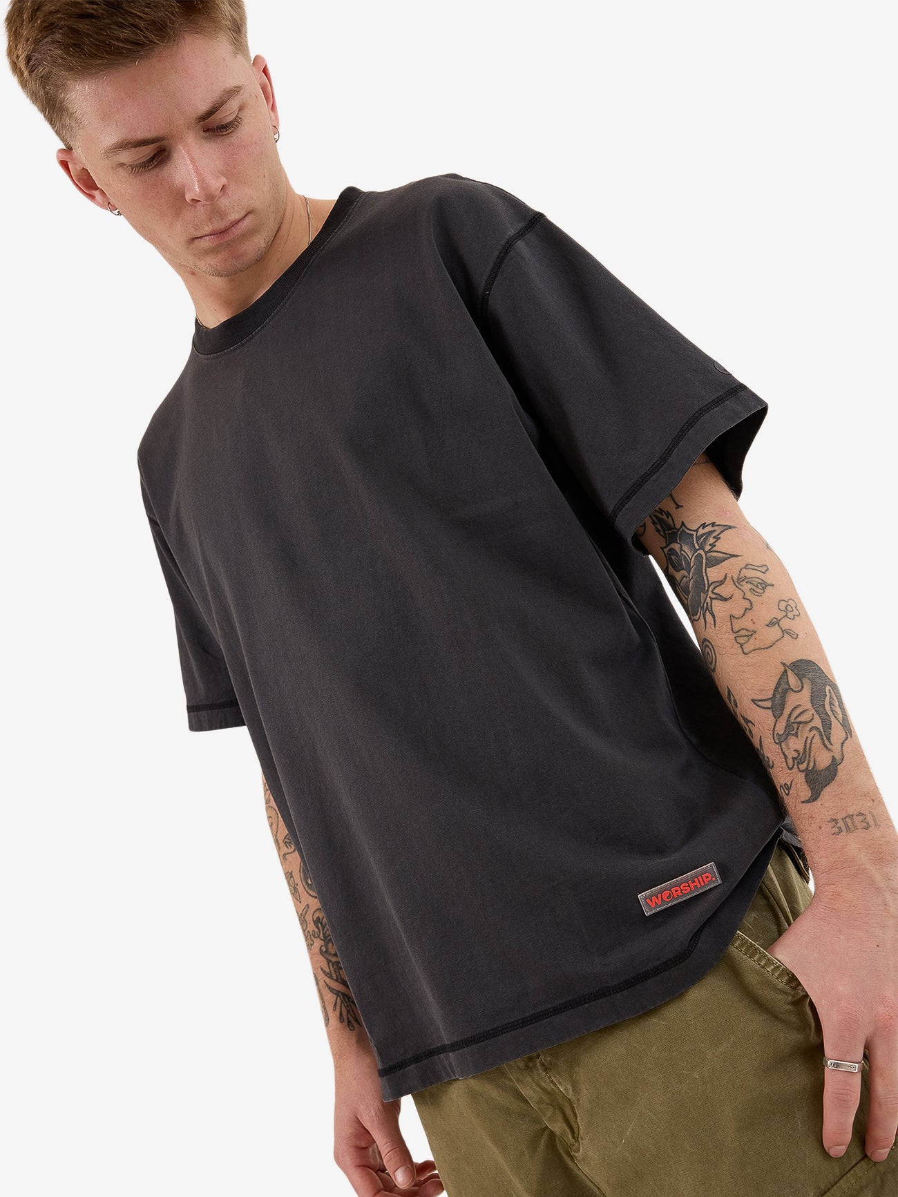 Core Overdye Tee - Black Overdye XS