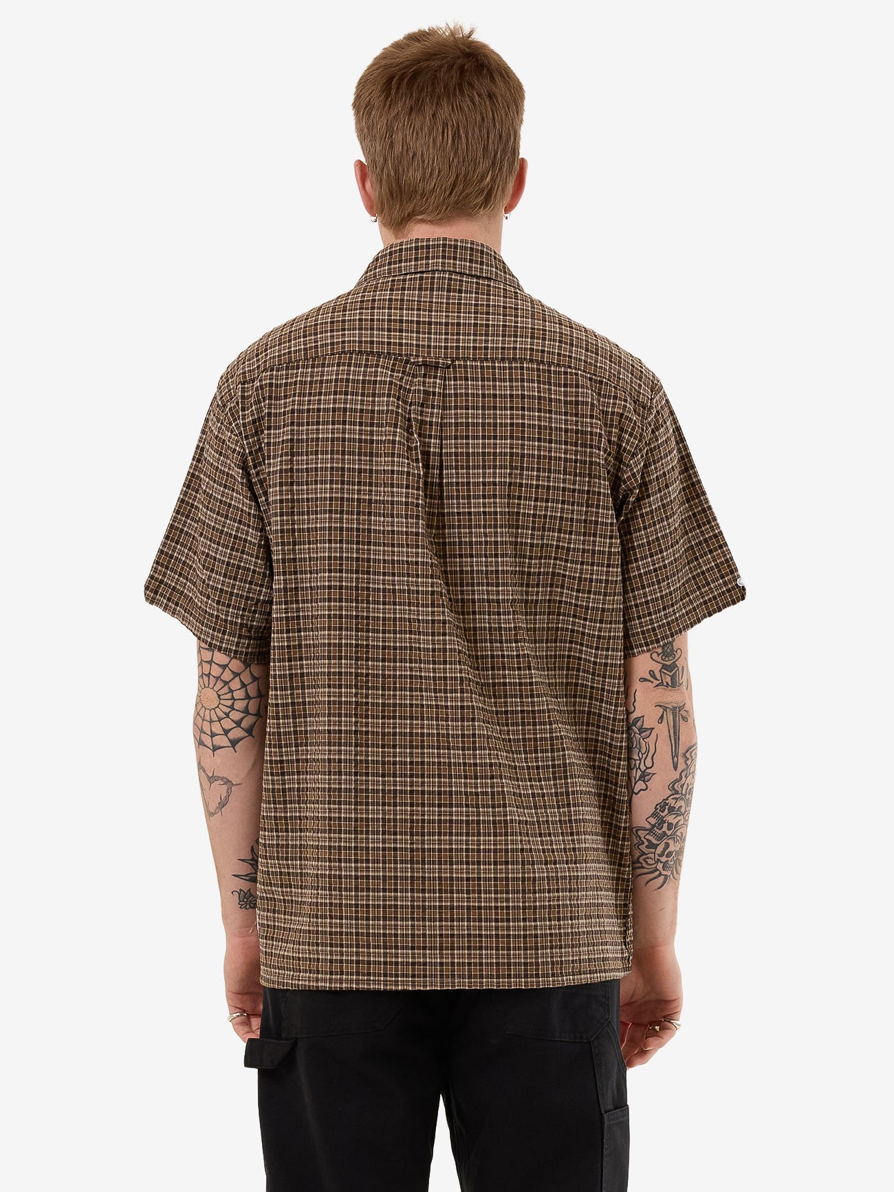 Lavish Short Sleeve Shirt - Brown XS